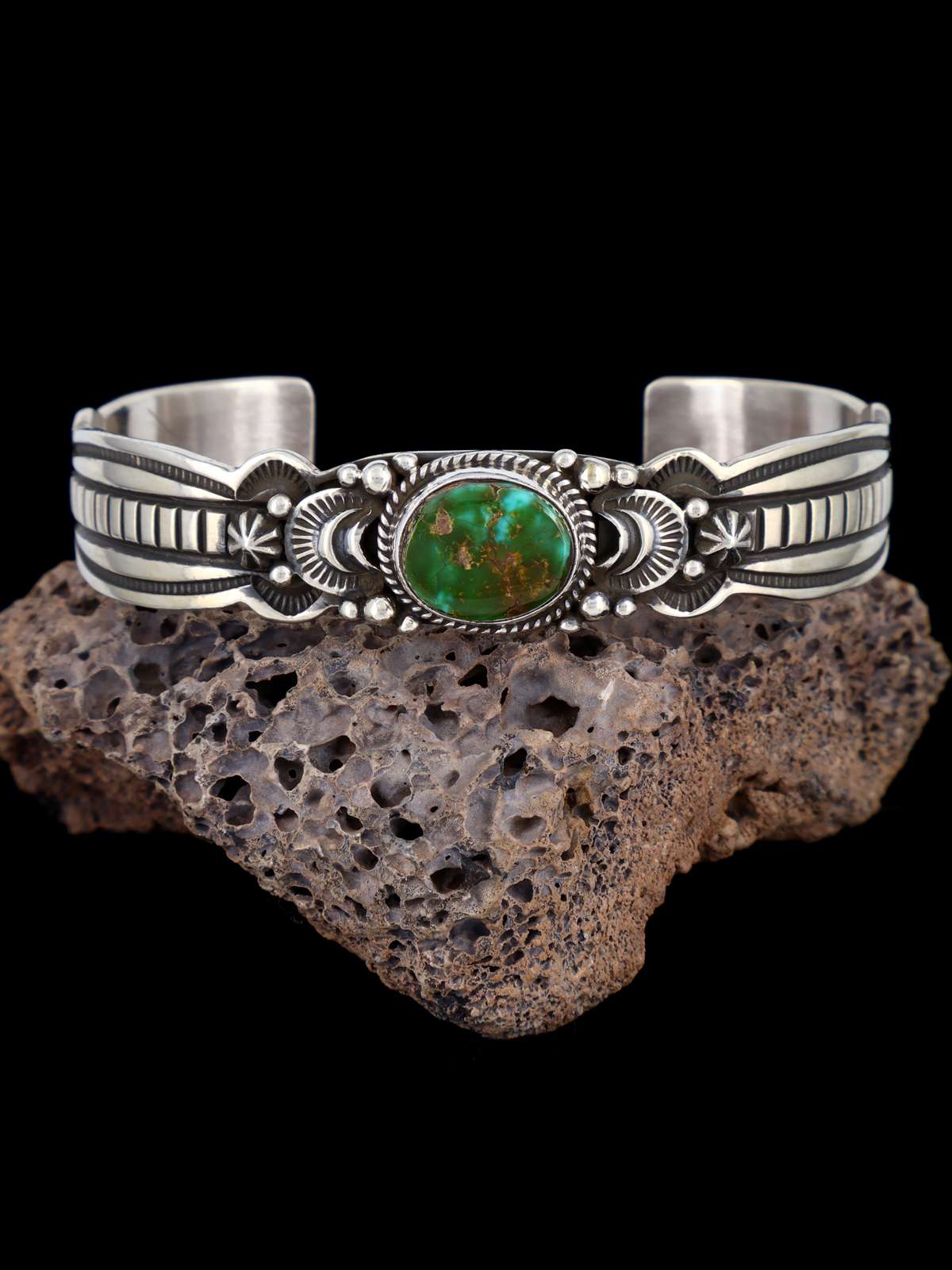 Native American Sterling Silver Royston Turquoise Cuff Bracelet