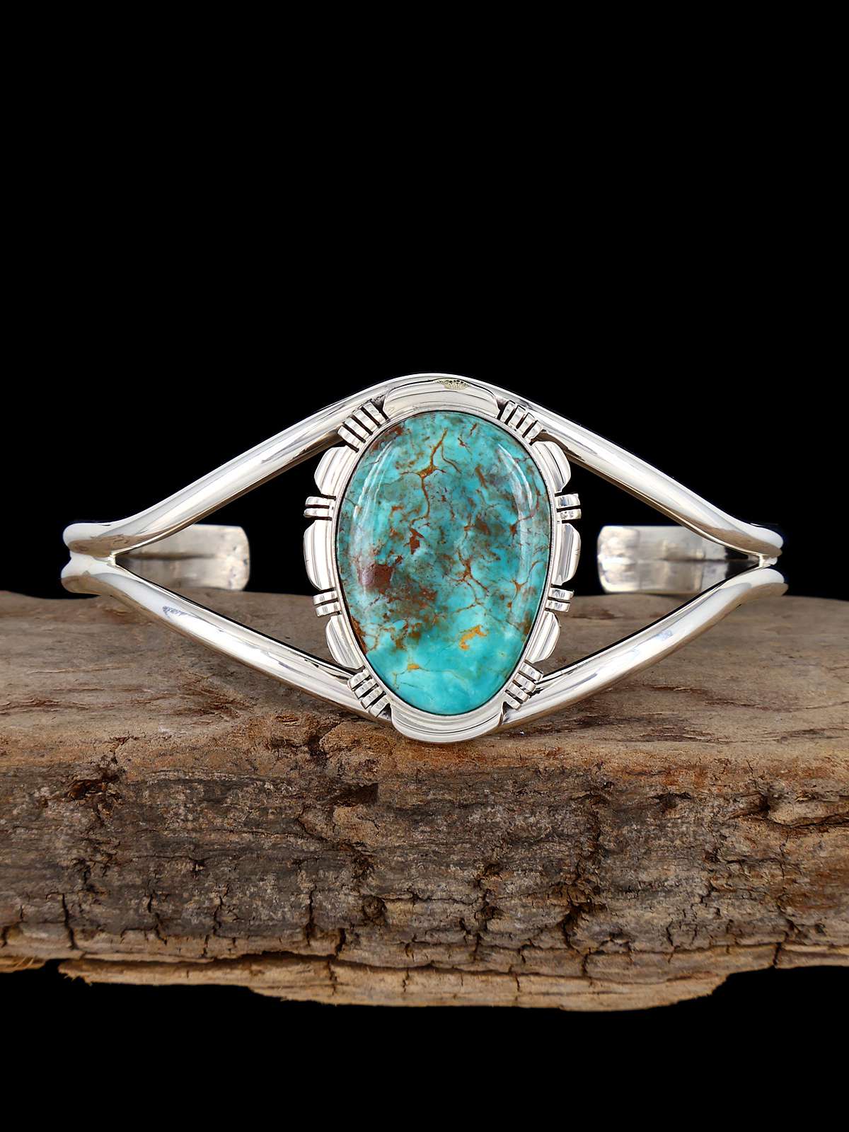 Native American Armenian Turquoise Sterling Silver Cuff Bracelet