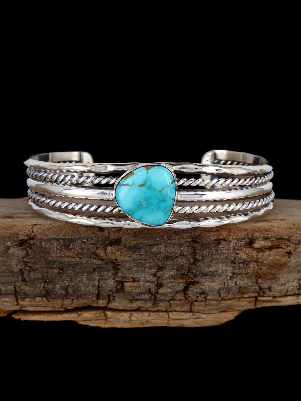Native American Turquoise Sterling Silver Cuff Bracelet