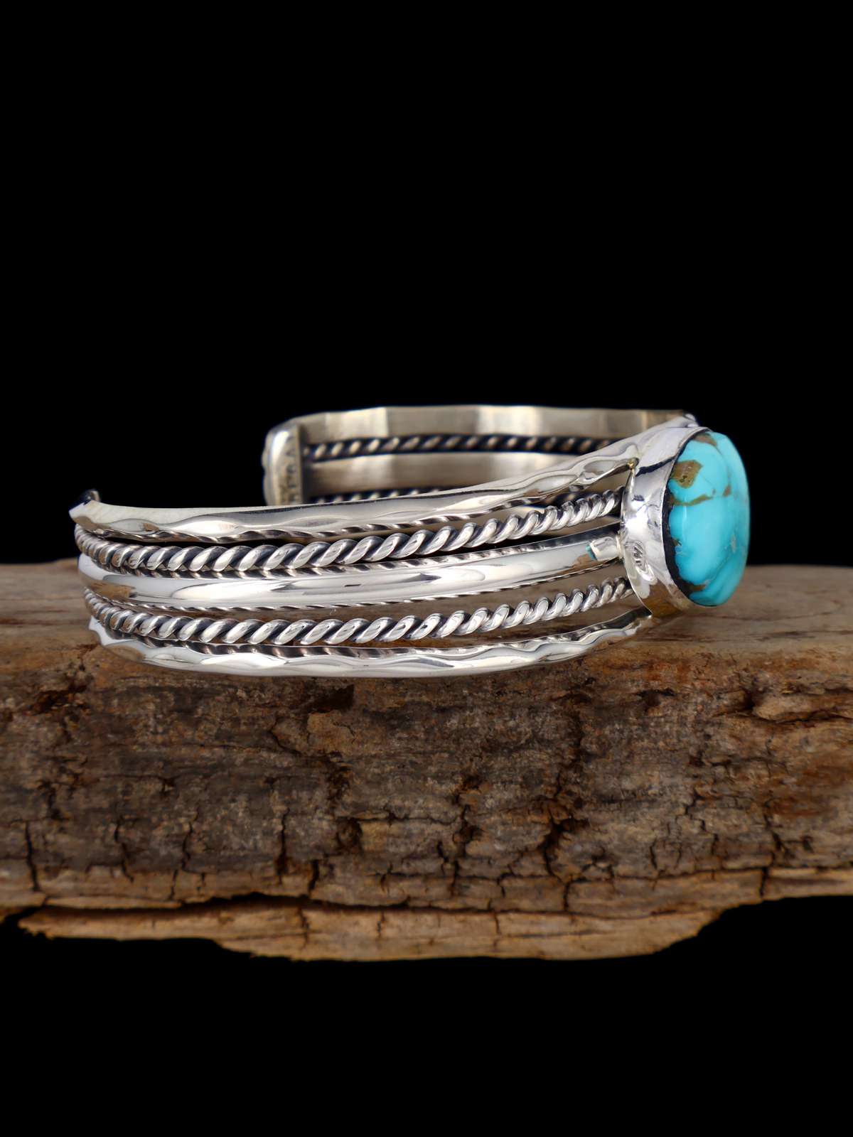 Native American Turquoise Sterling Silver Cuff Bracelet