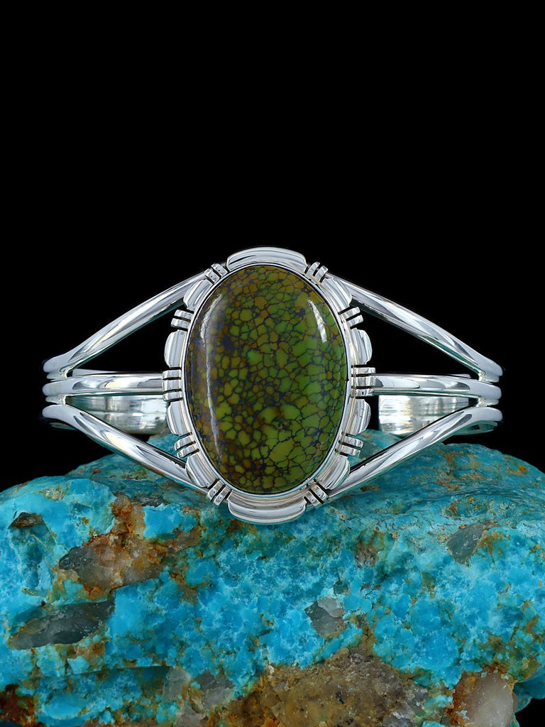 Native American Jewelry Dragonskin Turquoise Cuff Bracelet - PuebloDirect.com