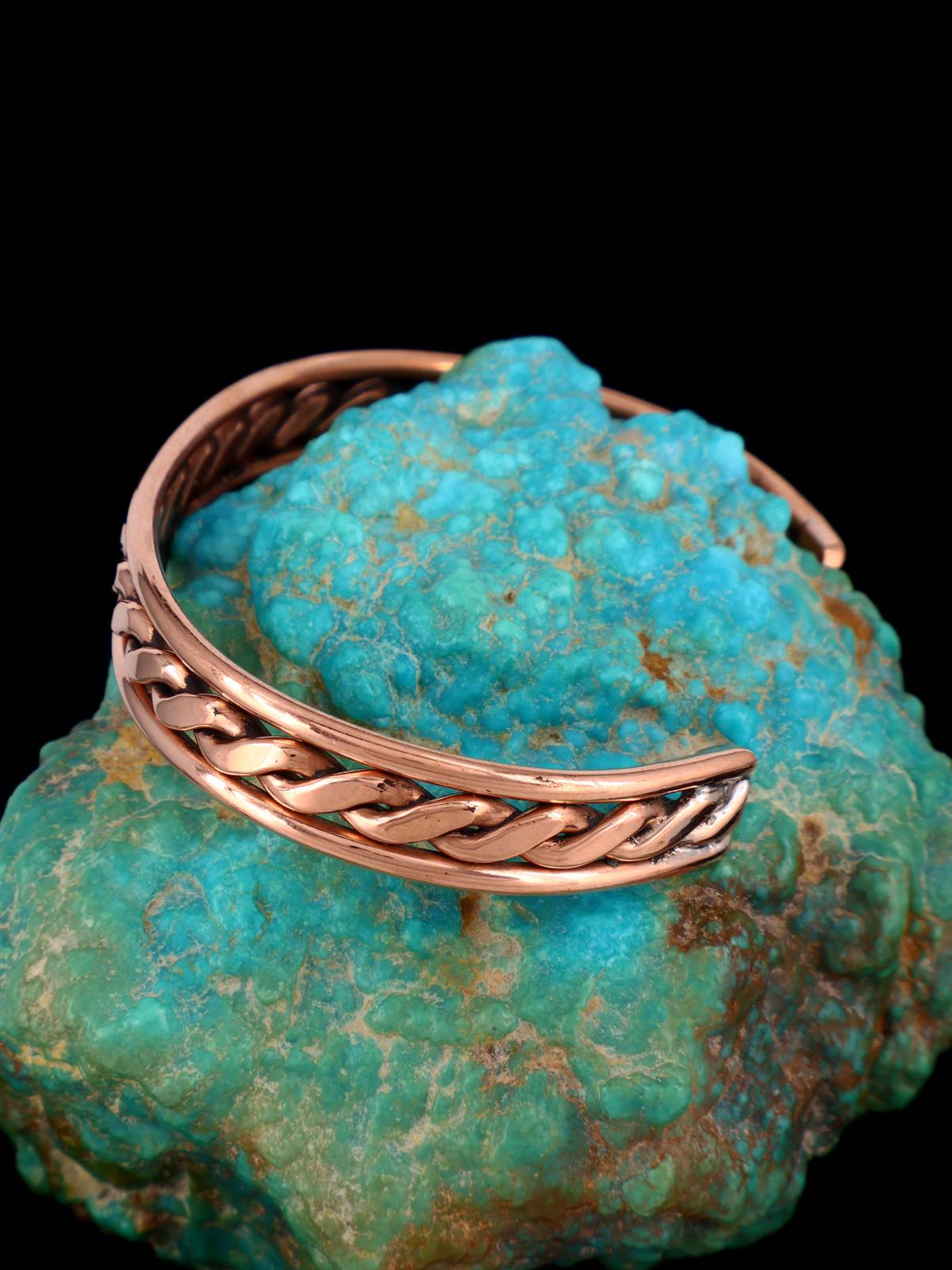Native American Jewelry Copper Rope Cuff Bracelet - PuebloDirect.com