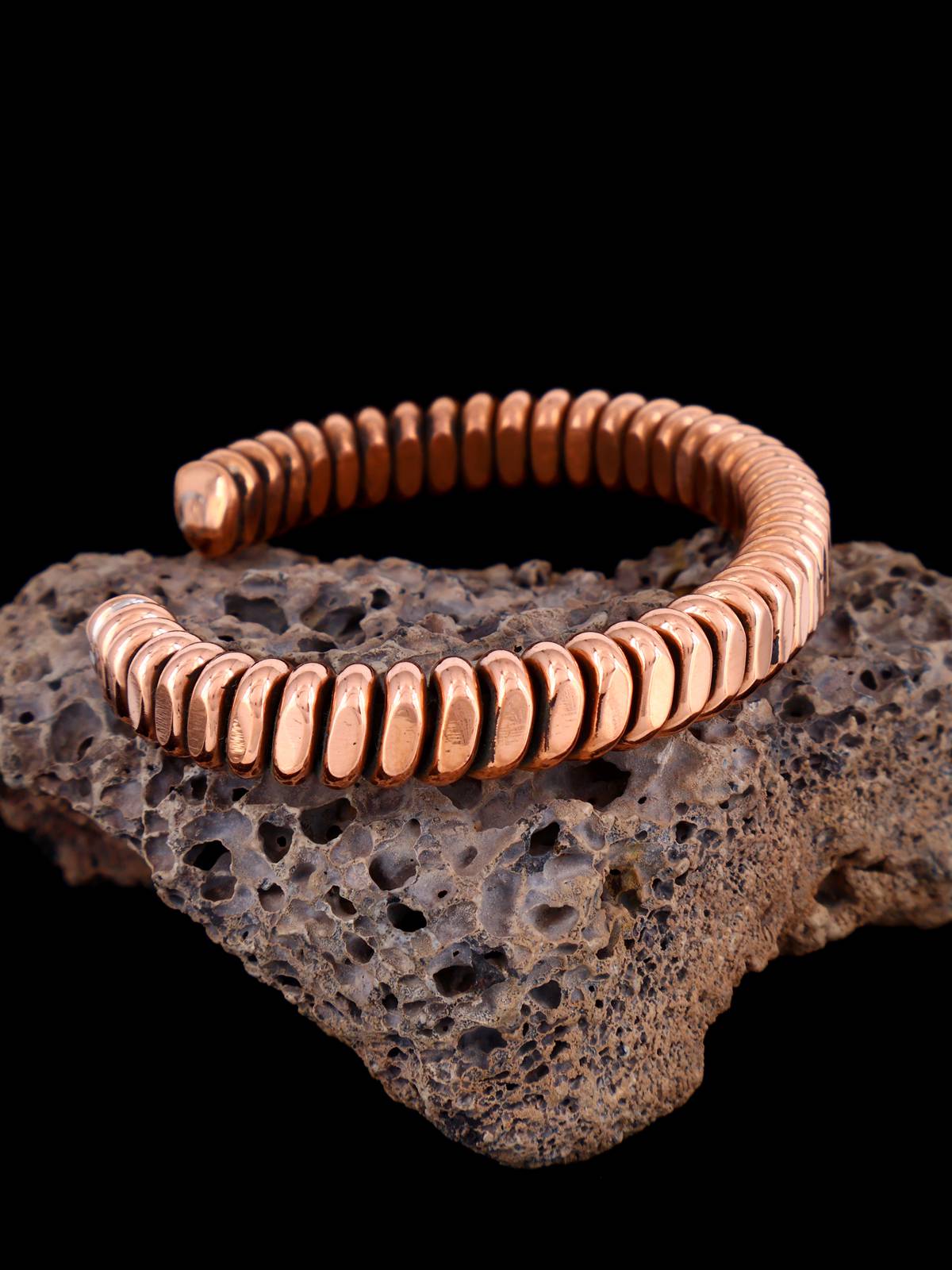 Navajo Twisted Coil Copper Cuff Bracelet - PuebloDirect.com