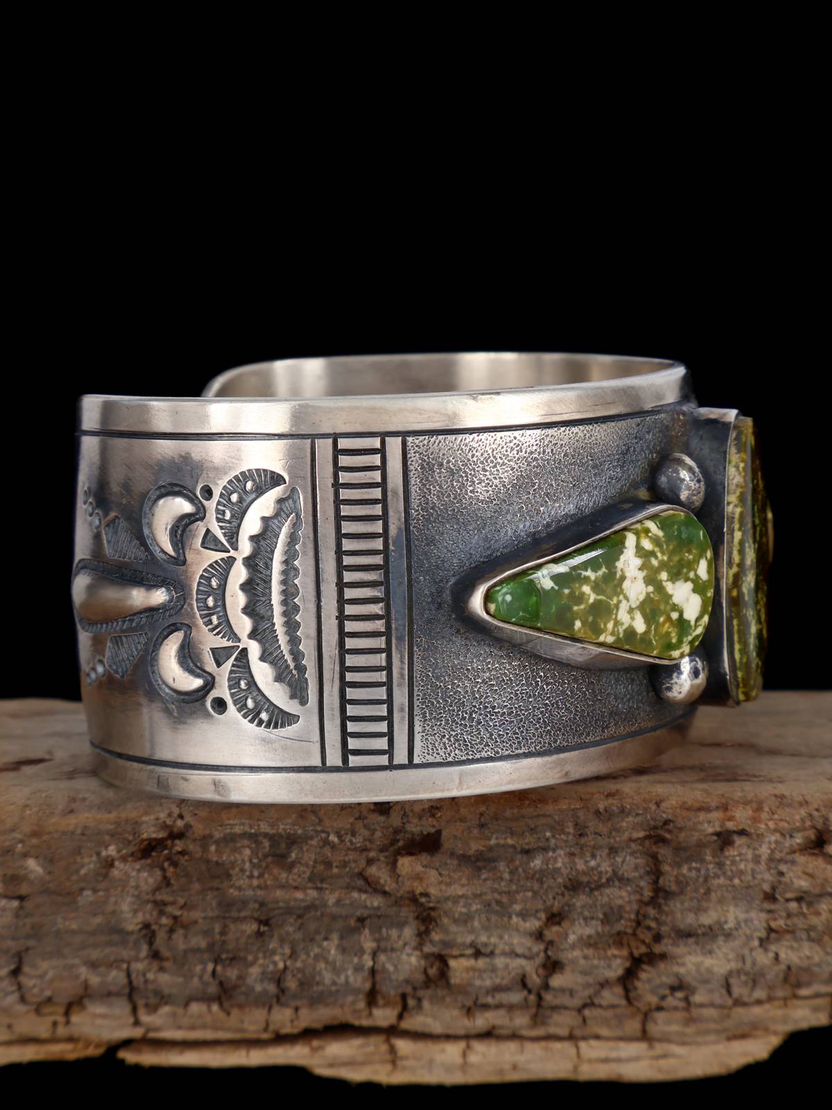 Native American Jewelry Natural Pilot Mountain Turquoise Cuff Bracelet - PuebloDirect.com