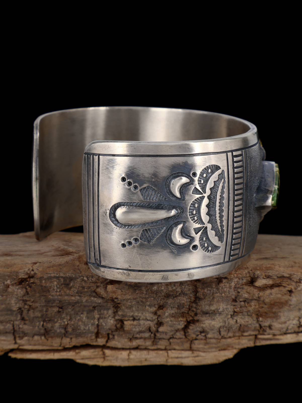 Native American Jewelry Natural Pilot Mountain Turquoise Cuff Bracelet - PuebloDirect.com