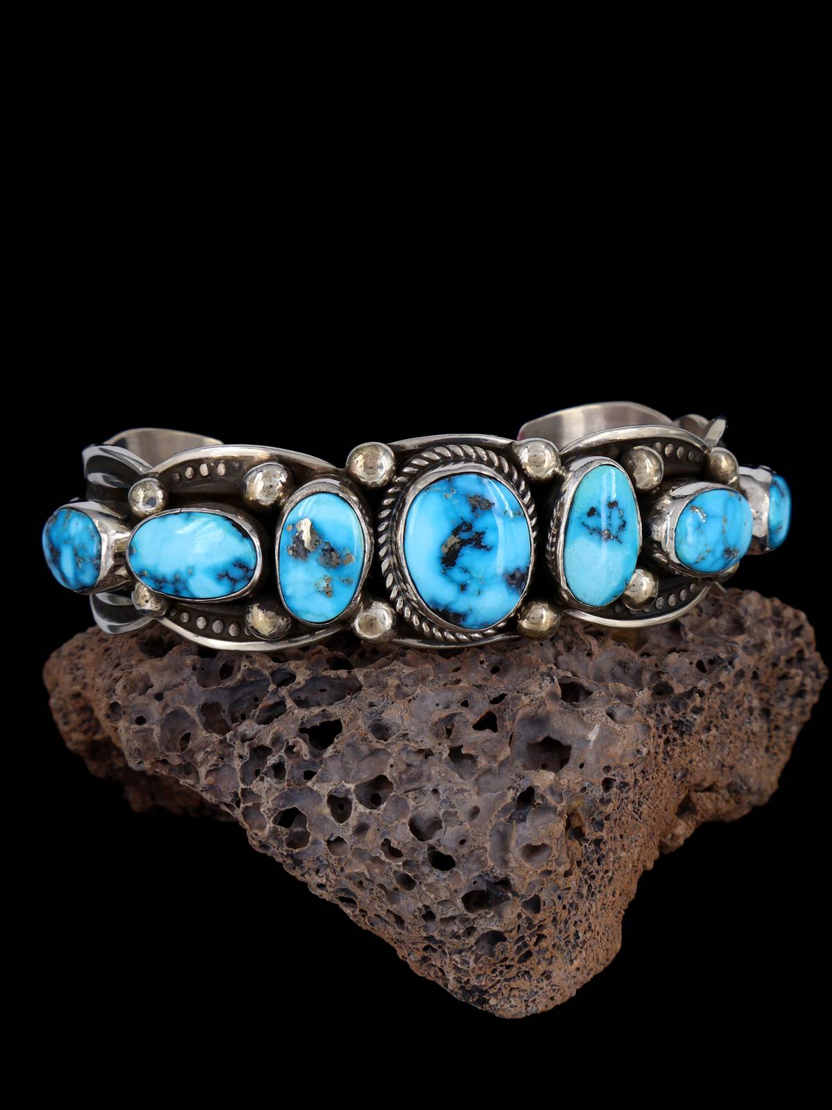 Native American Jewelry Palomino Turquoise Cuff Bracelet - PuebloDirect.com