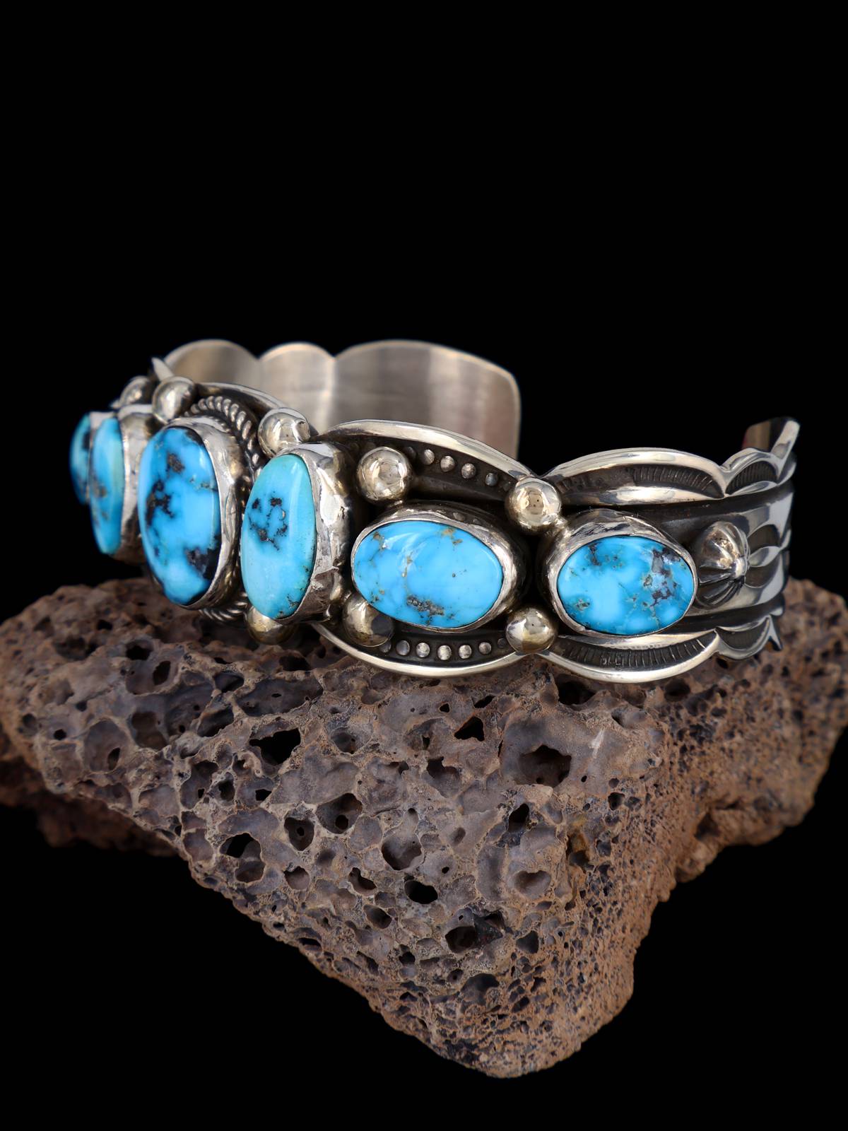 Native American Jewelry Palomino Turquoise Cuff Bracelet - PuebloDirect.com