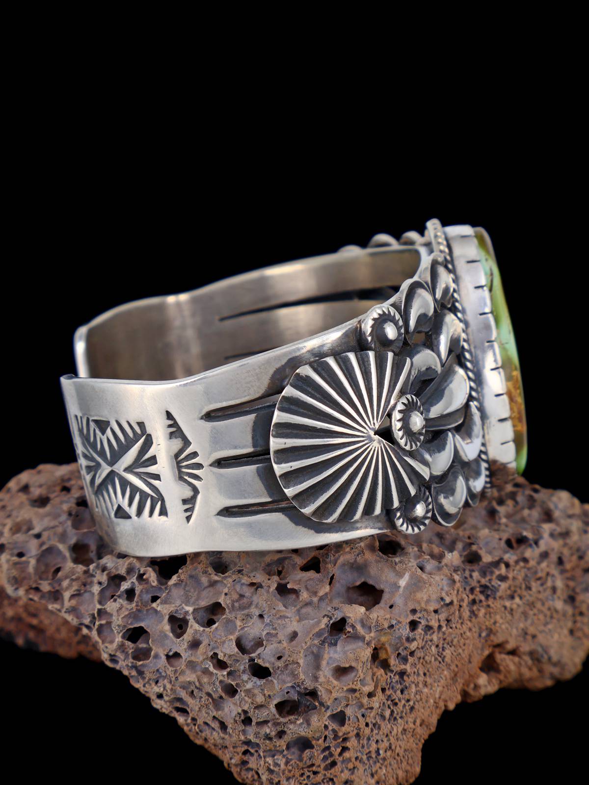 Navajo Jewelry Natural Royston Turquoise Cuff Bracelet