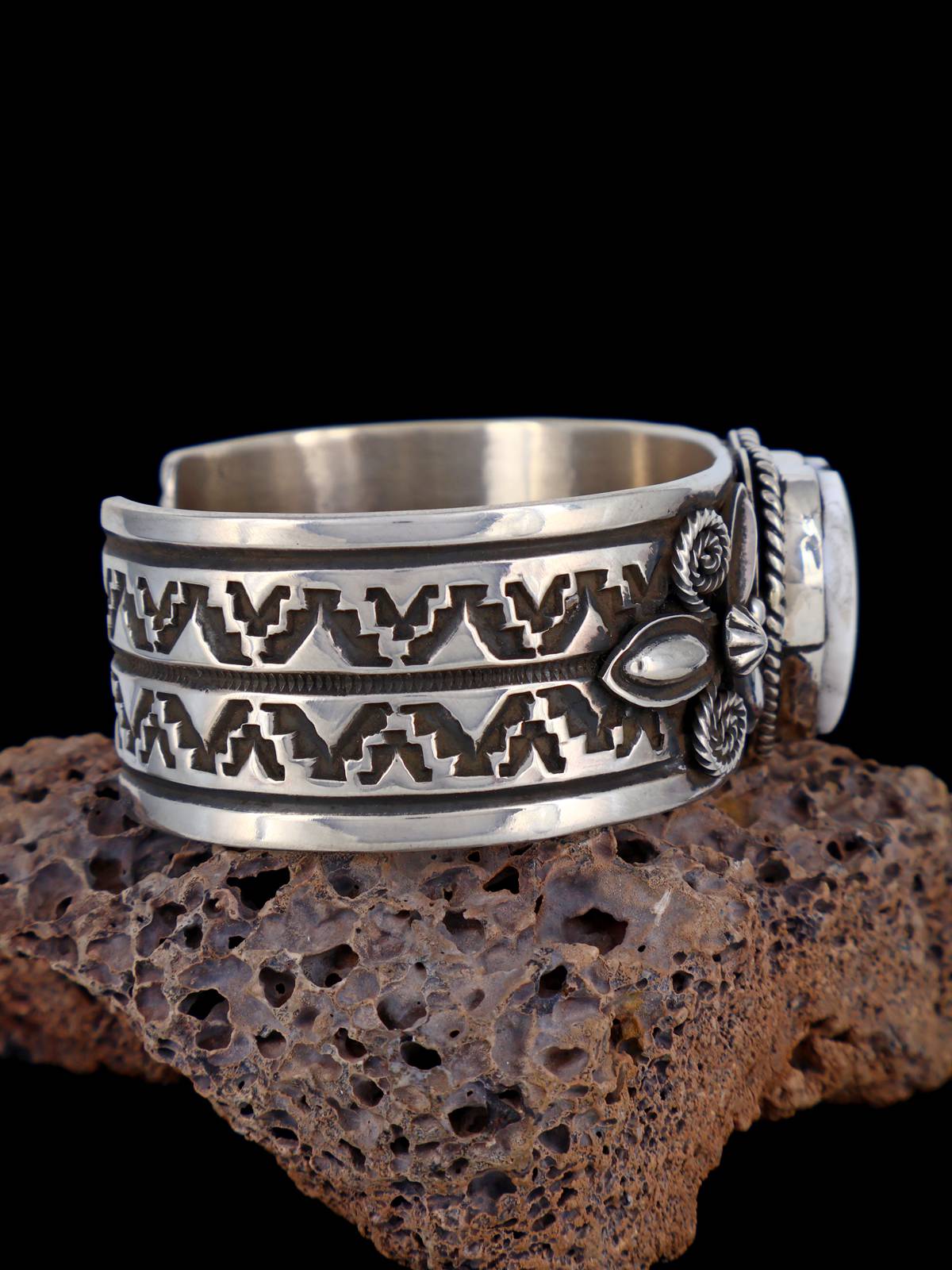 Navajo Jewelry Bracelet manchette en argent sterling avec lapis