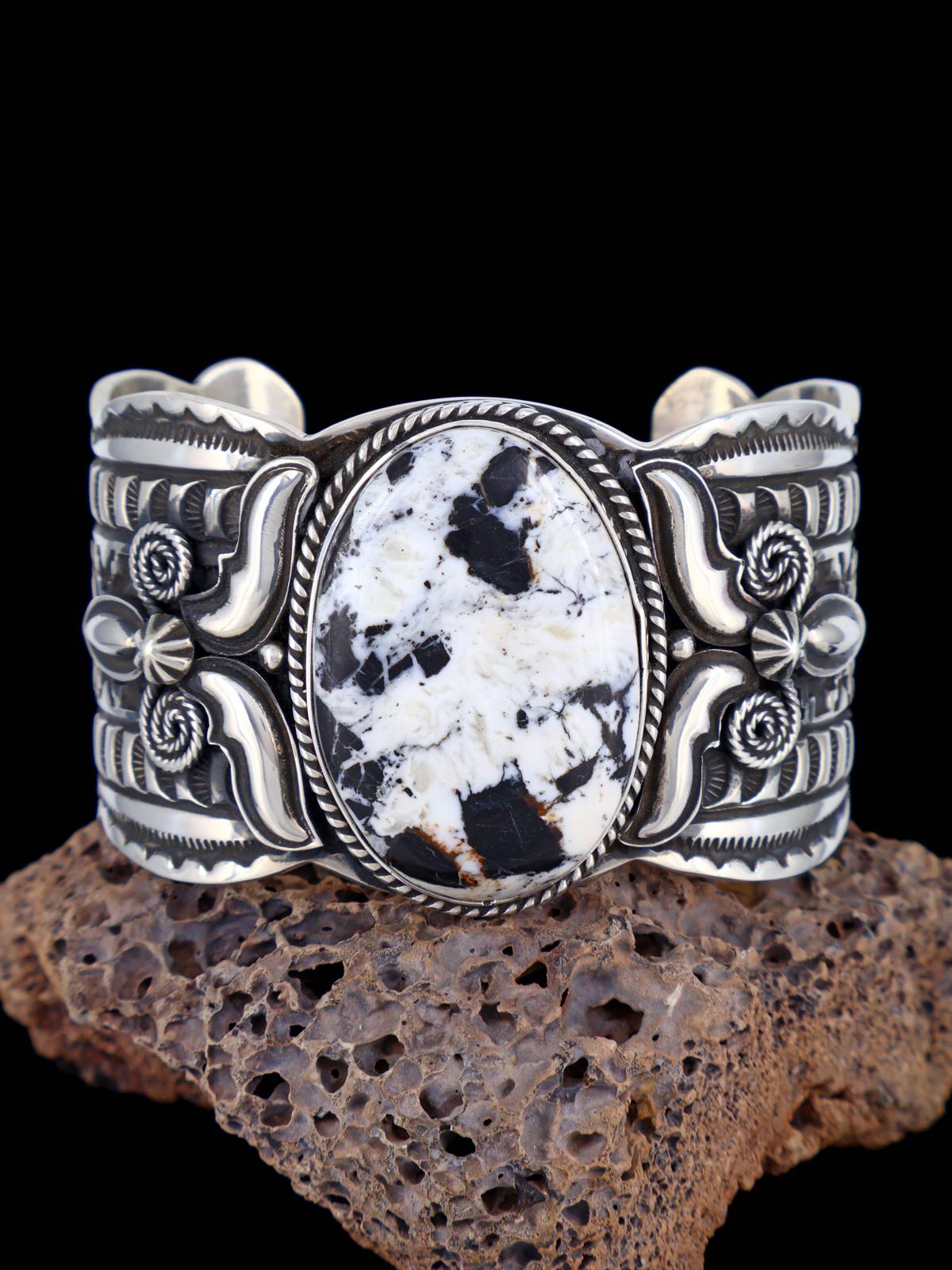 Navajo Jewelry Pulsera de plata de ley con lapislázuli