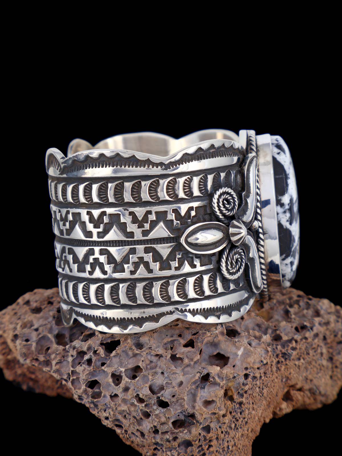 Navajo Jewelry Pulsera de plata de ley con lapislázuli