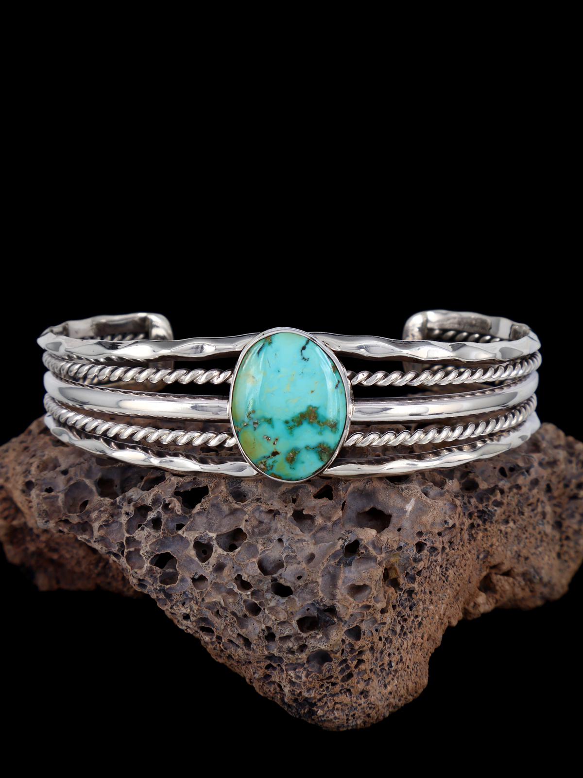 Native American Turquoise Sterling Silver Cuff Bracelet