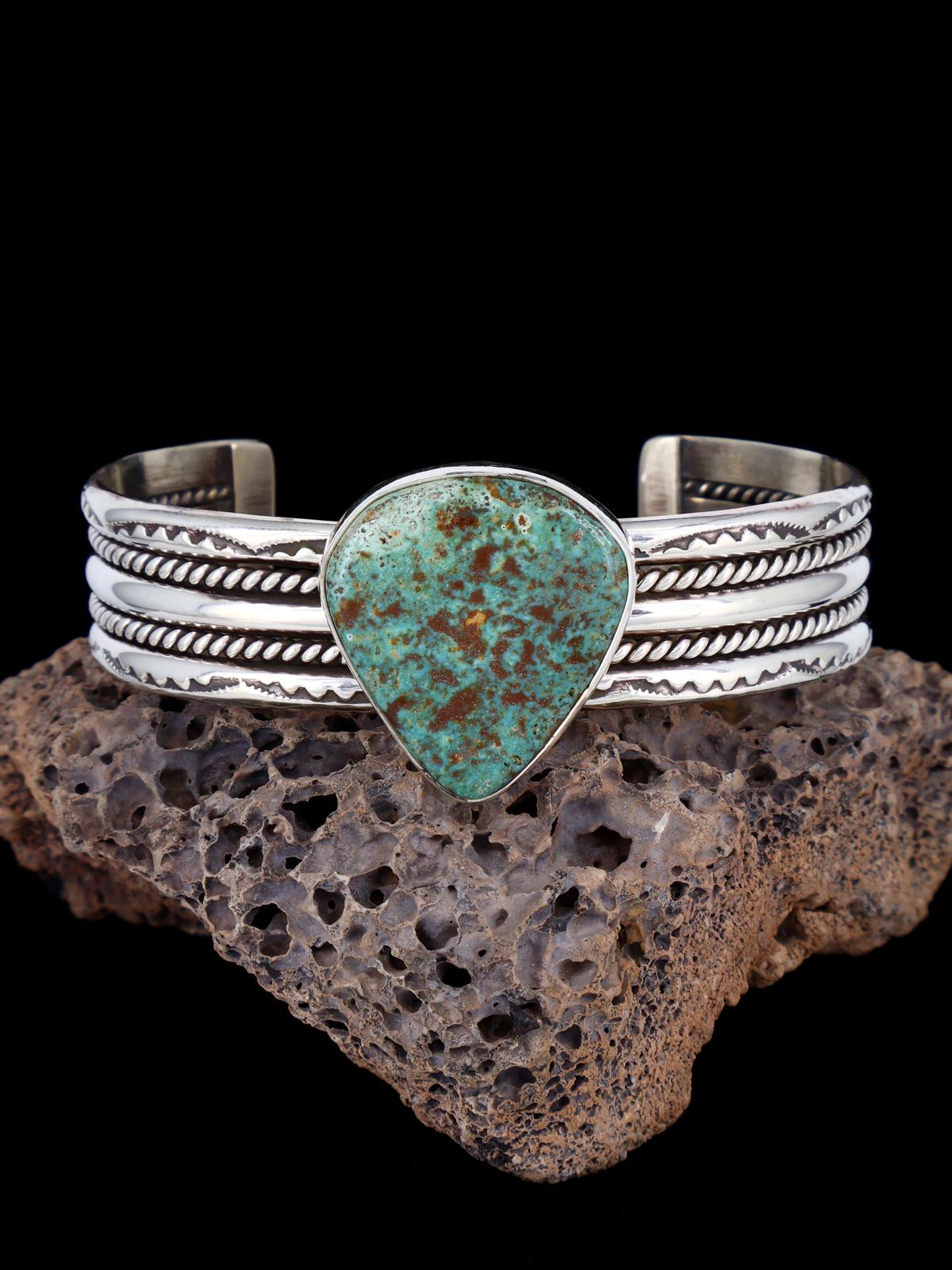 Native American Jewelry Cripple Creek Turquoise Cuff Bracelet