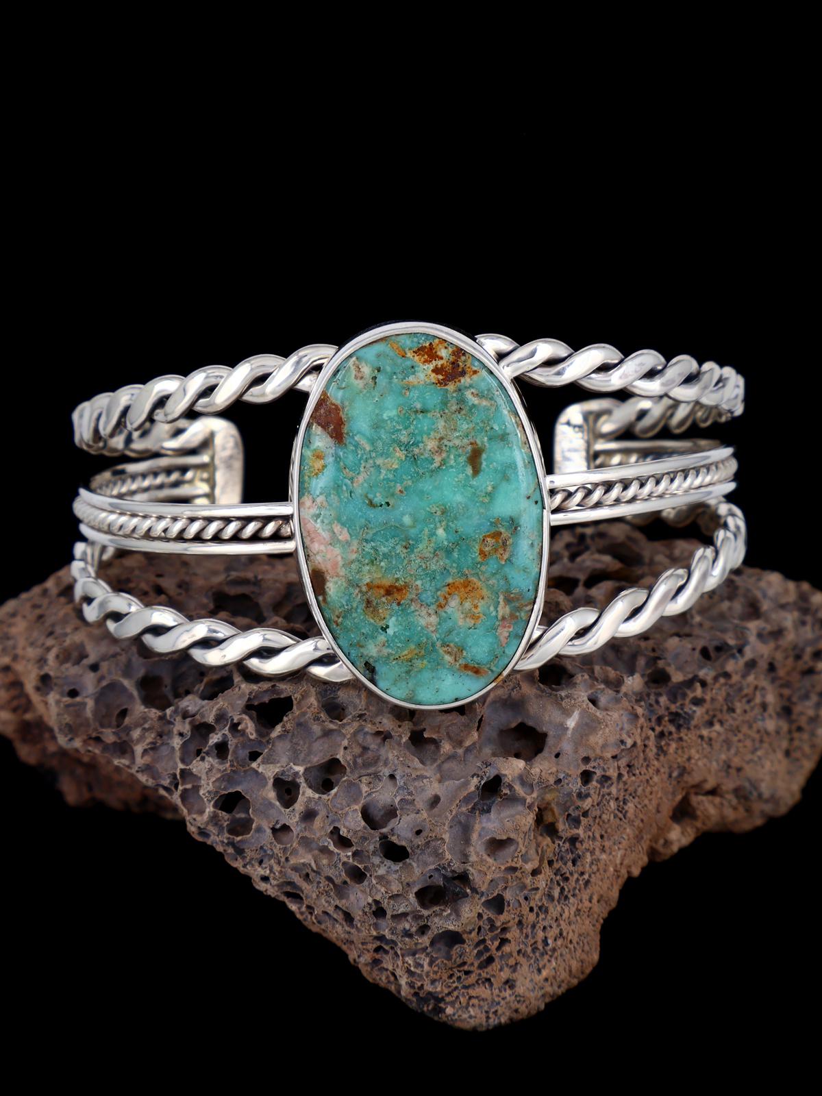 Native American Jewelry Cripple Creek Turquoise Cuff Bracelet - PuebloDirect.com