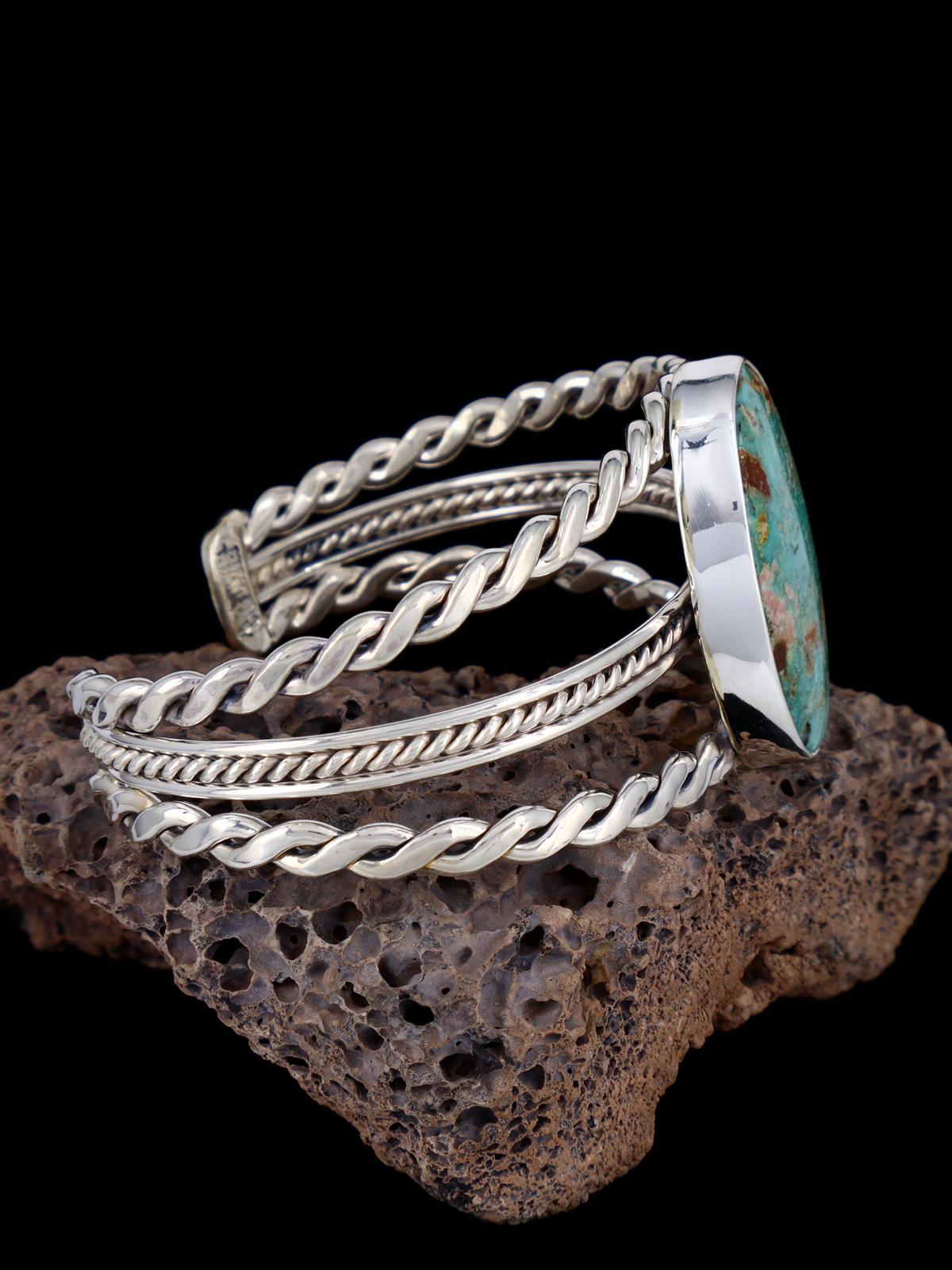 Native American Jewelry Cripple Creek Turquoise Cuff Bracelet - PuebloDirect.com