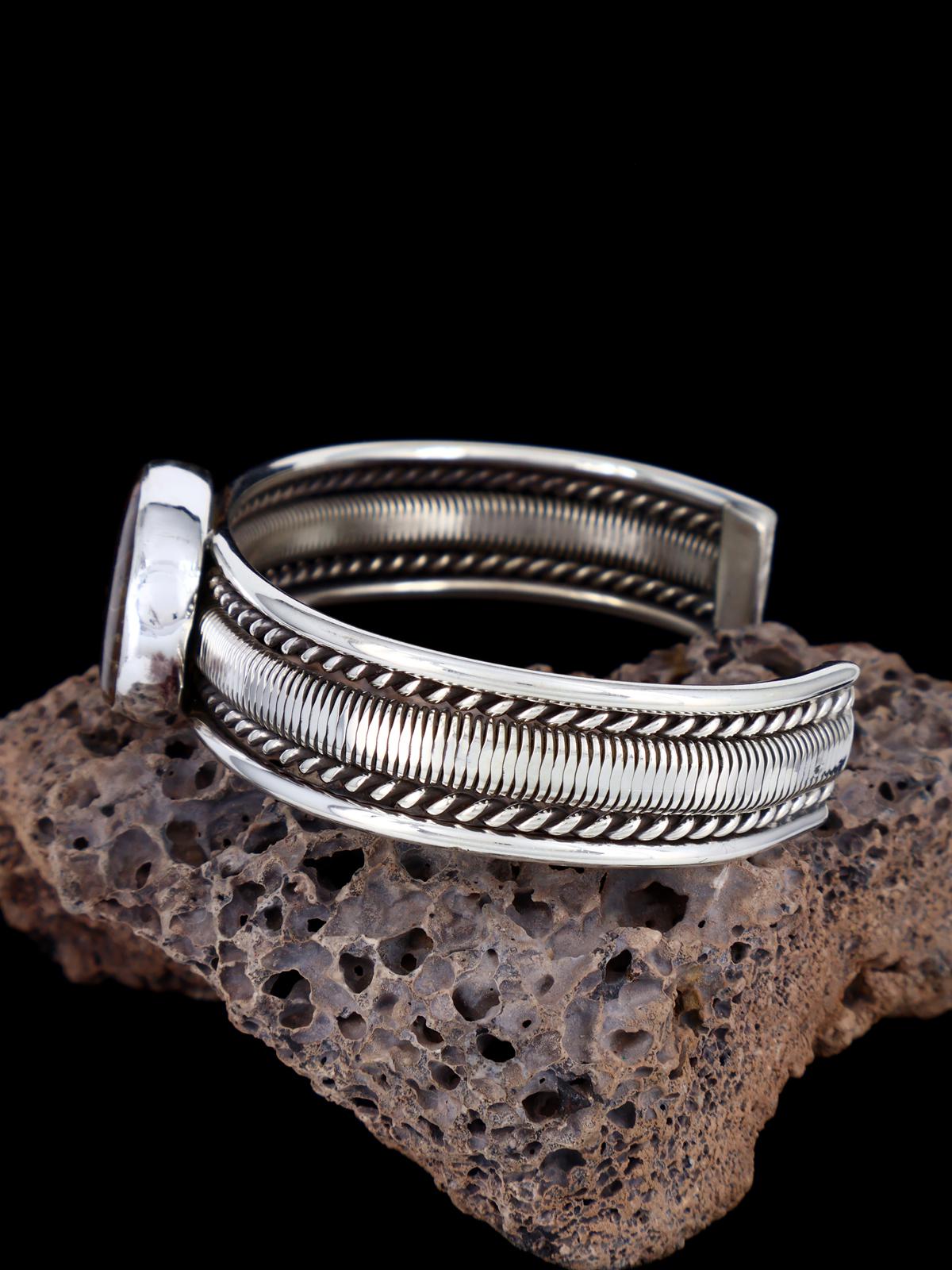 Pulsera de puño turquesa Kingman de joyería nativa americana