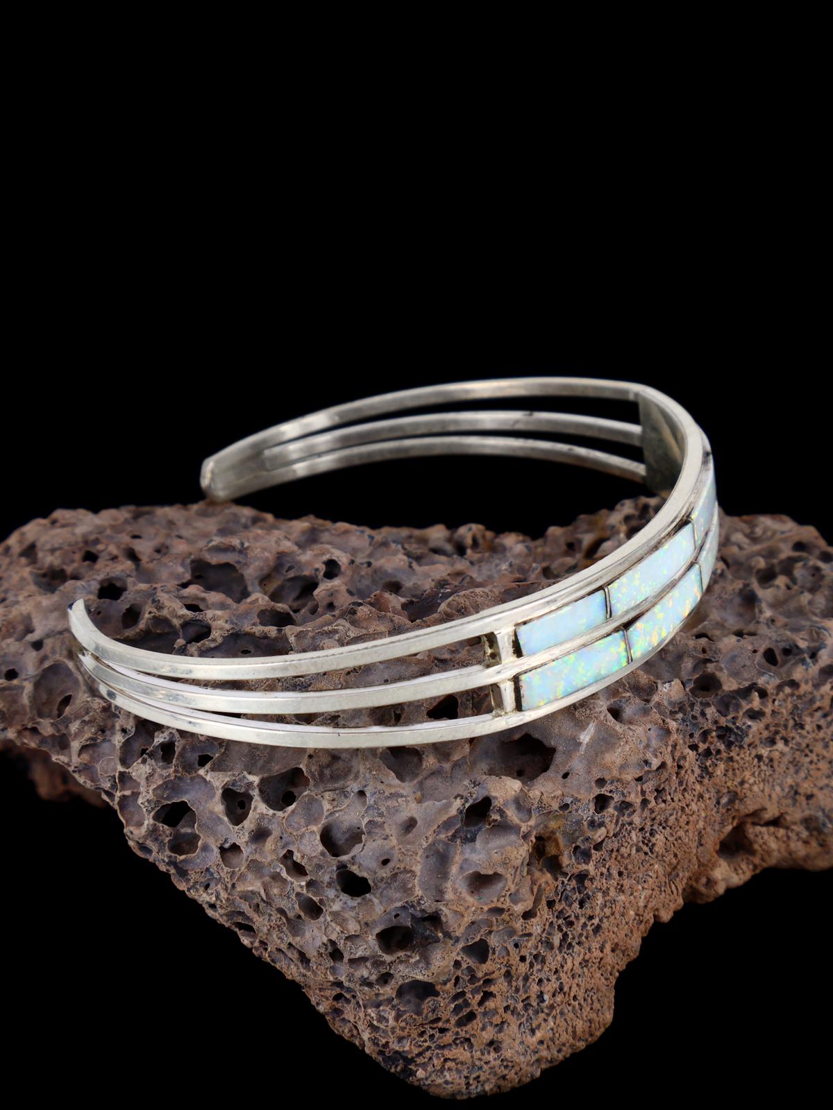 Pulsera con incrustaciones de opalita Zuni nativa americana