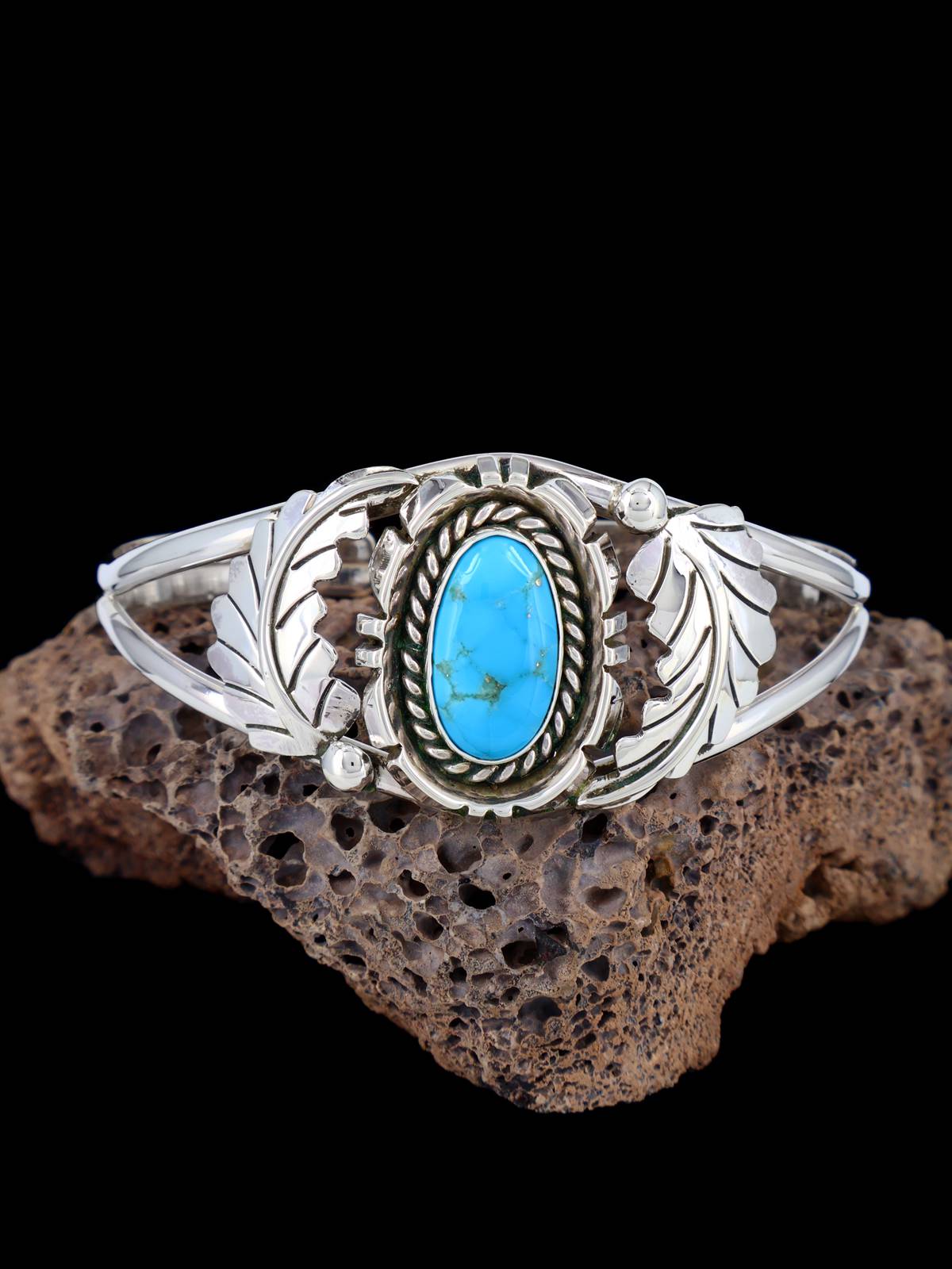 Pulsera Navajo de Plata de Ley y Turquesa