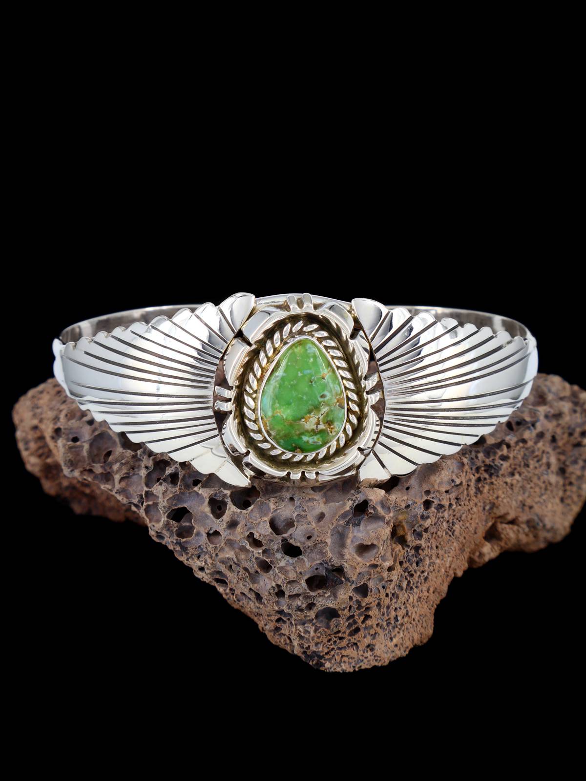 Navajo Sterling Silver Turquoise Cuff Bracelet