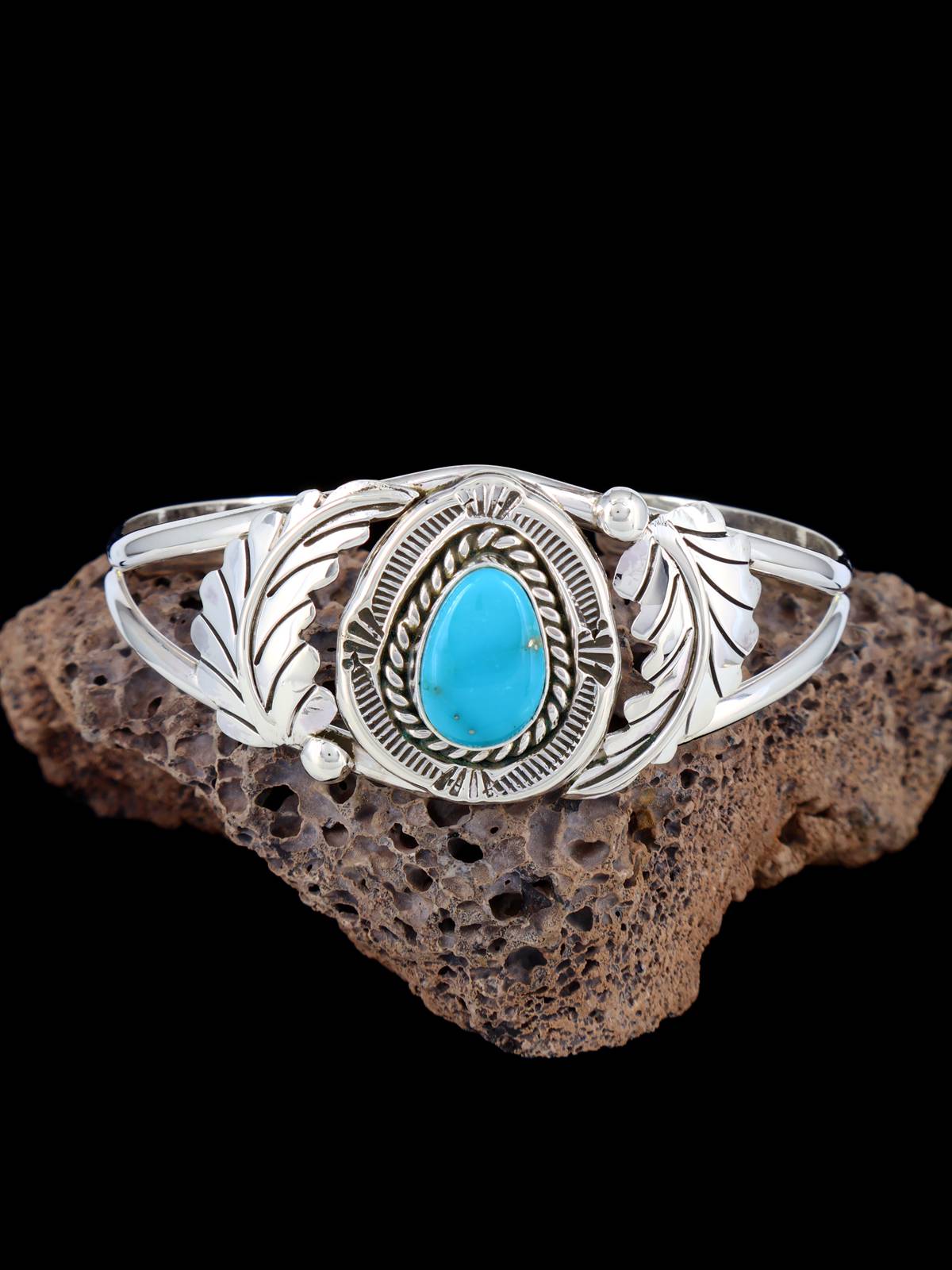 Bracelet turquoise en argent sterling Navajo