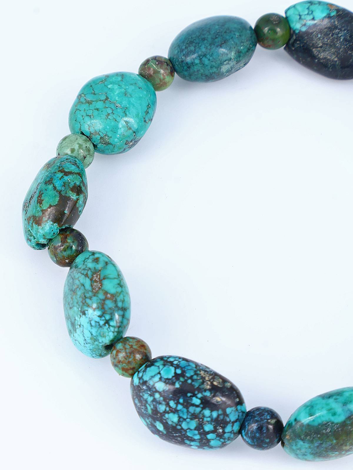 Navajo Cloud Mountain Turquoise Stretch Bracelet