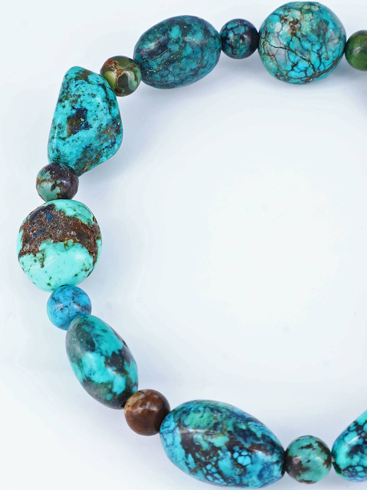 Navajo Cloud Mountain Turquoise Stretch Bracelet