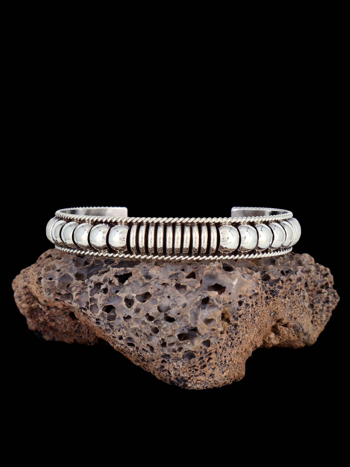 Brazalete de plata de ley nativo americano