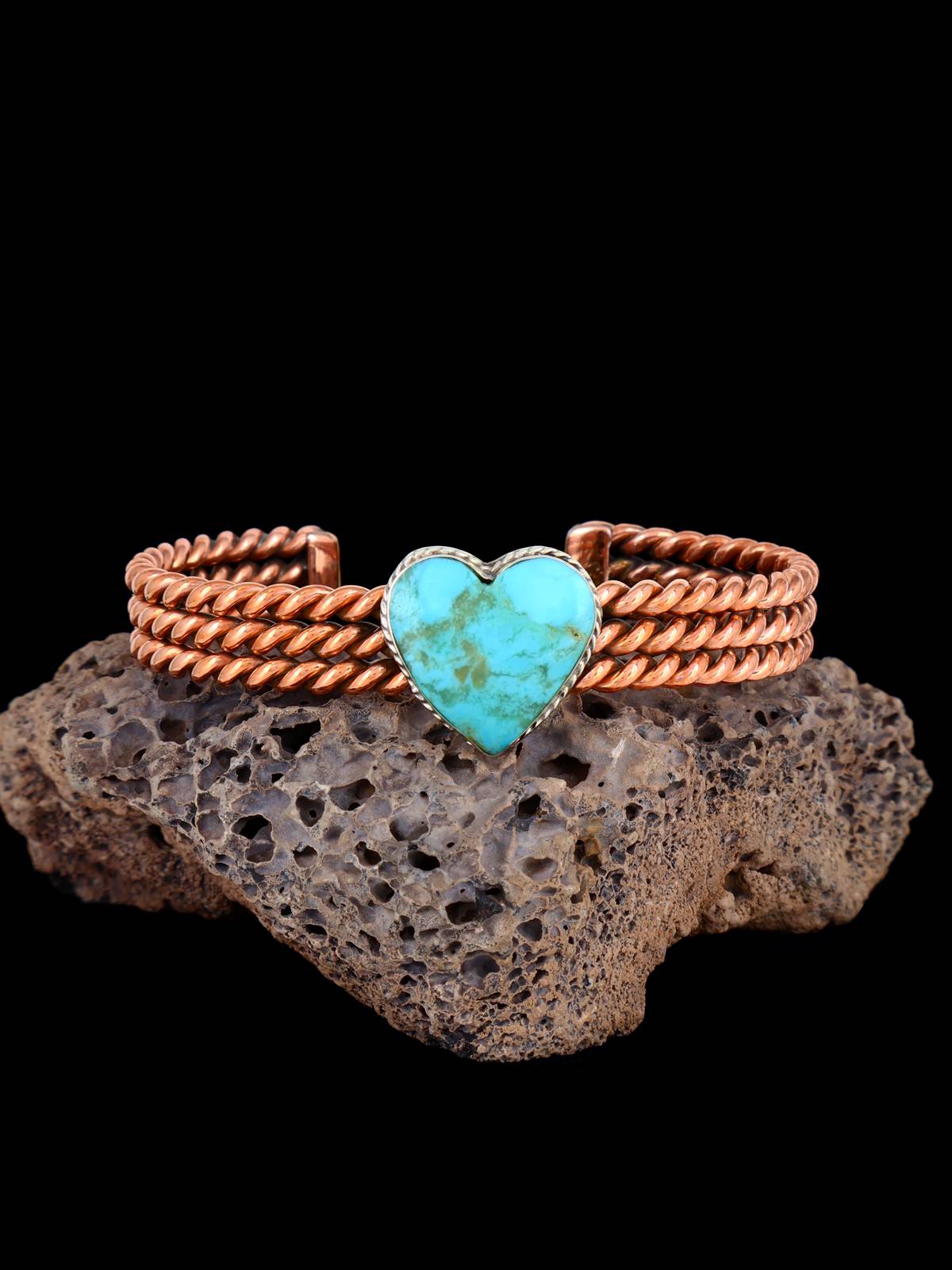 Bracelet manchette en corde de cuivre de bijoux amérindiens
