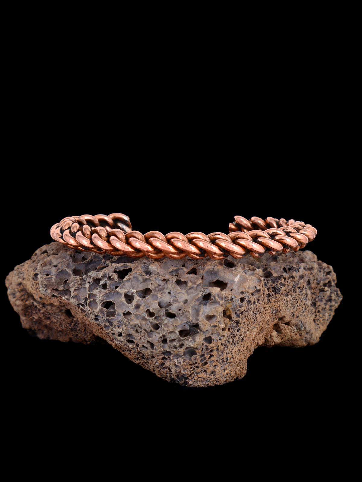 Native American Jewelry Braided Copper Cuff Bracelet