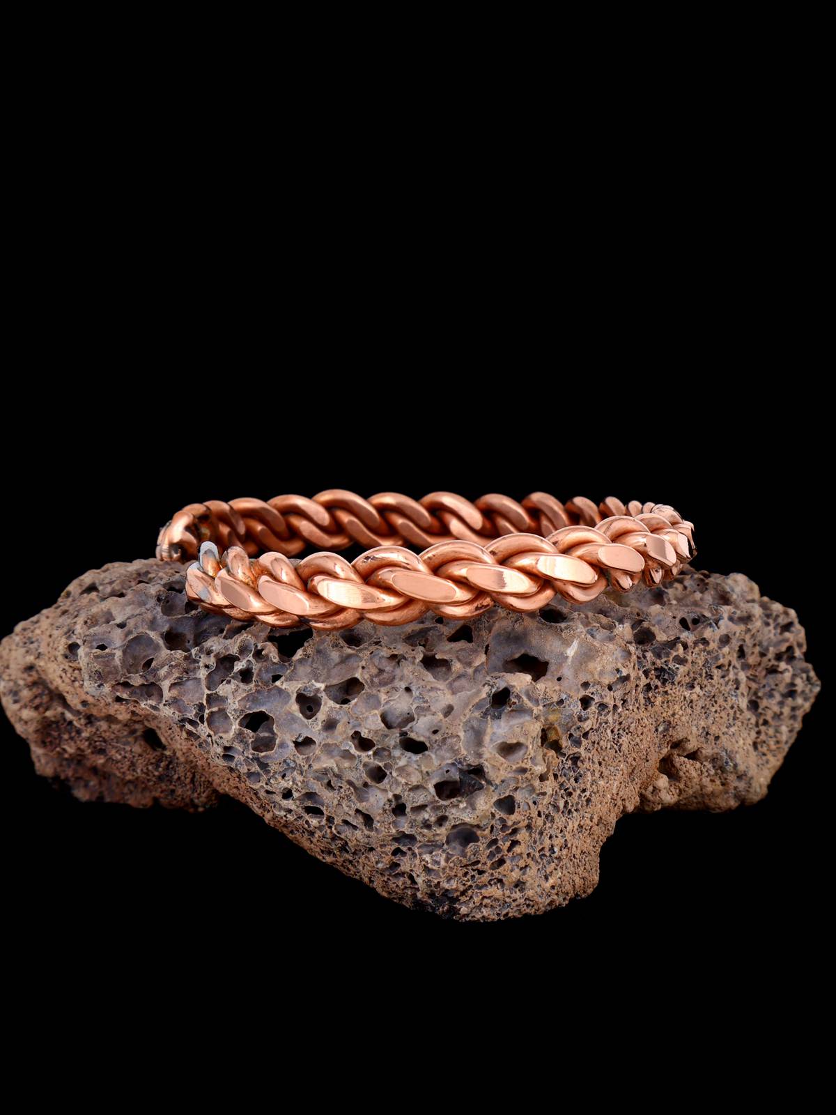 Native American Jewelry Braided Copper Cuff Bracelet