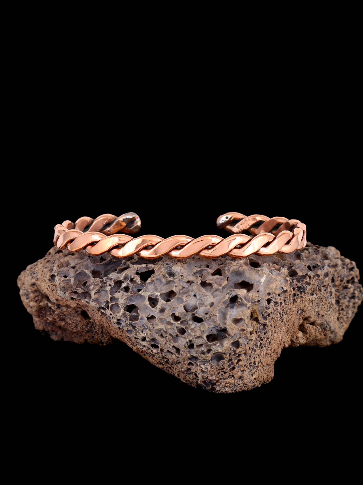 Native American Jewelry Braided Copper Cuff Bracelet