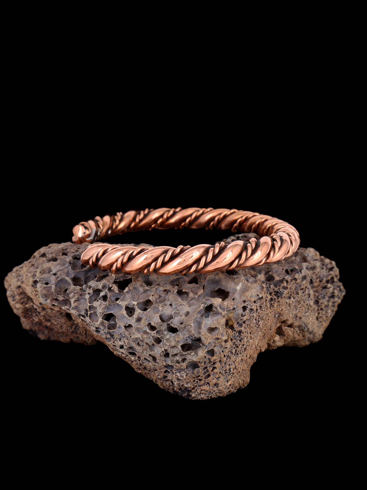 Twisted Rope Horse Whisperer Copper Cuff Bracelet