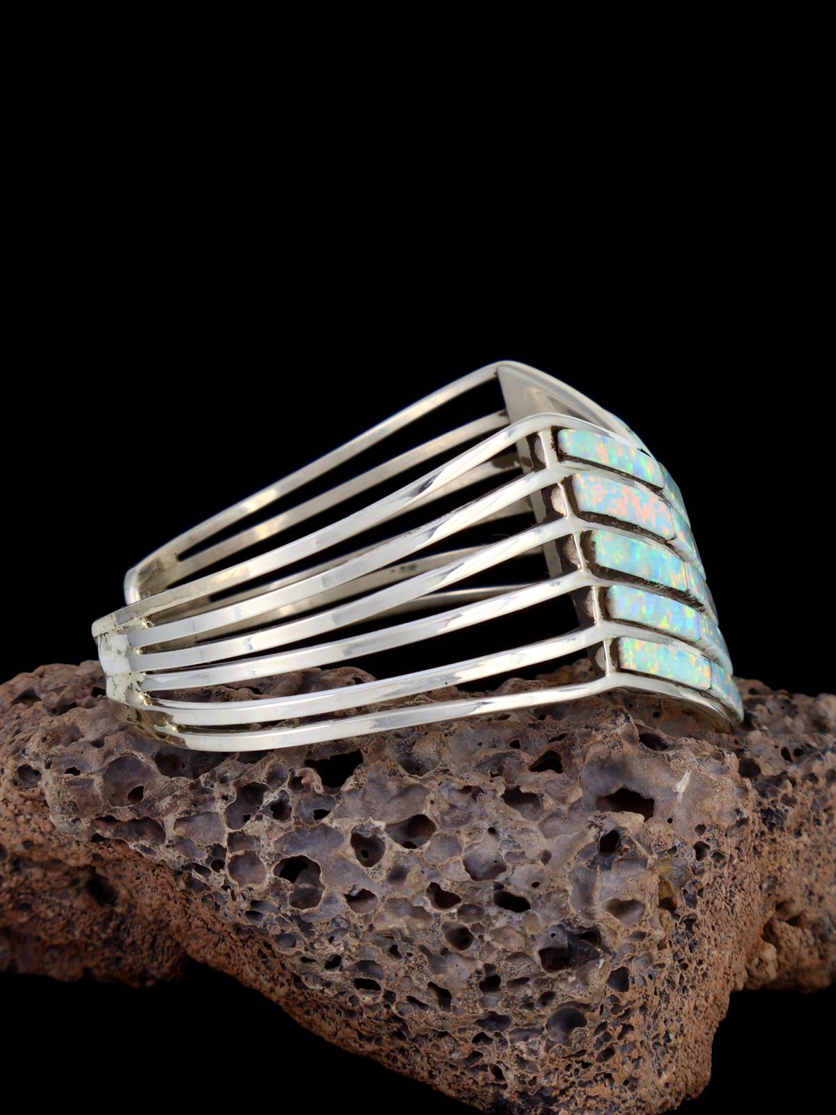 Pulsera con incrustaciones de turquesa Zuni nativo americano