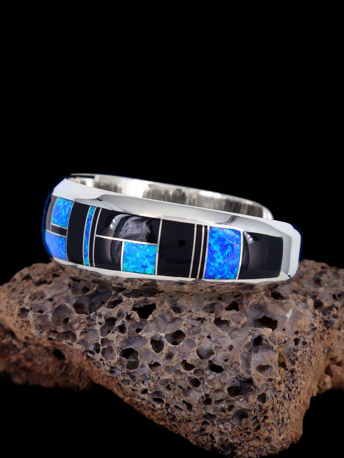 Pulsera con incrustaciones de adoquines turquesas #8 de nativos americanos