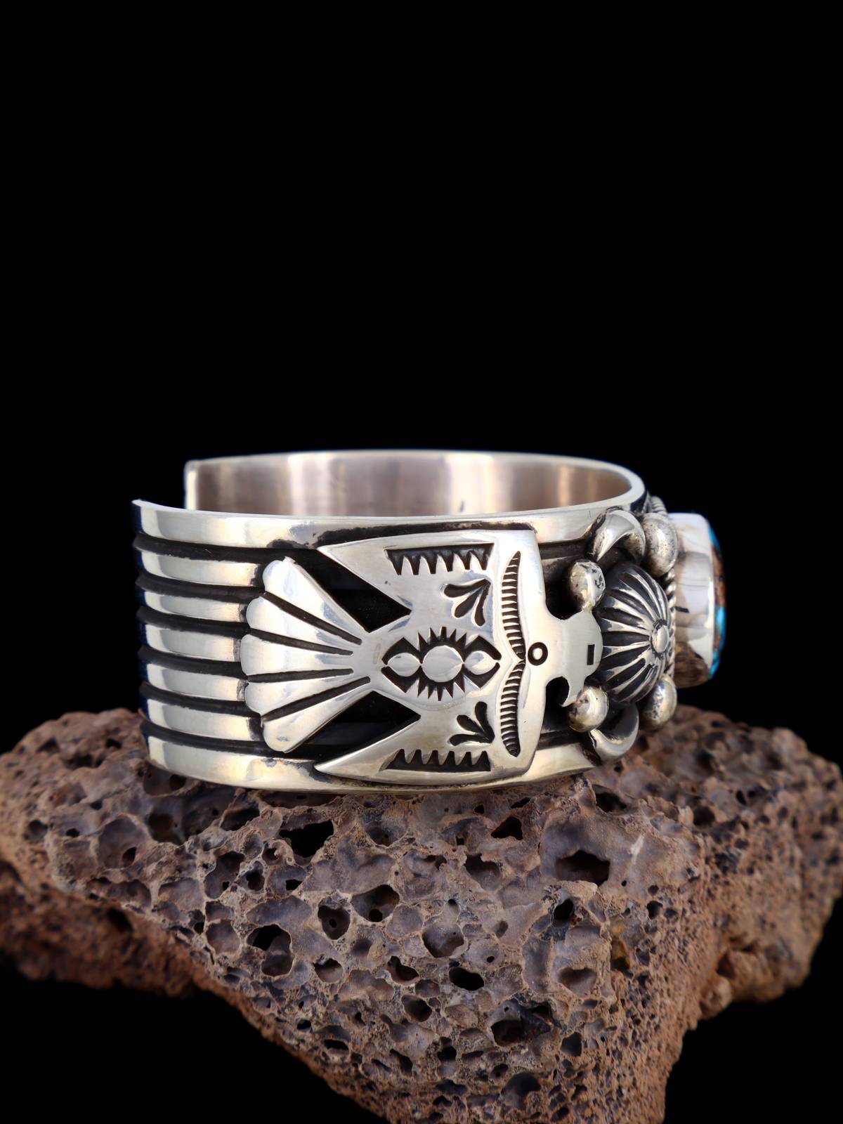 Joyería india nativa americana Kingman pulsera turquesa