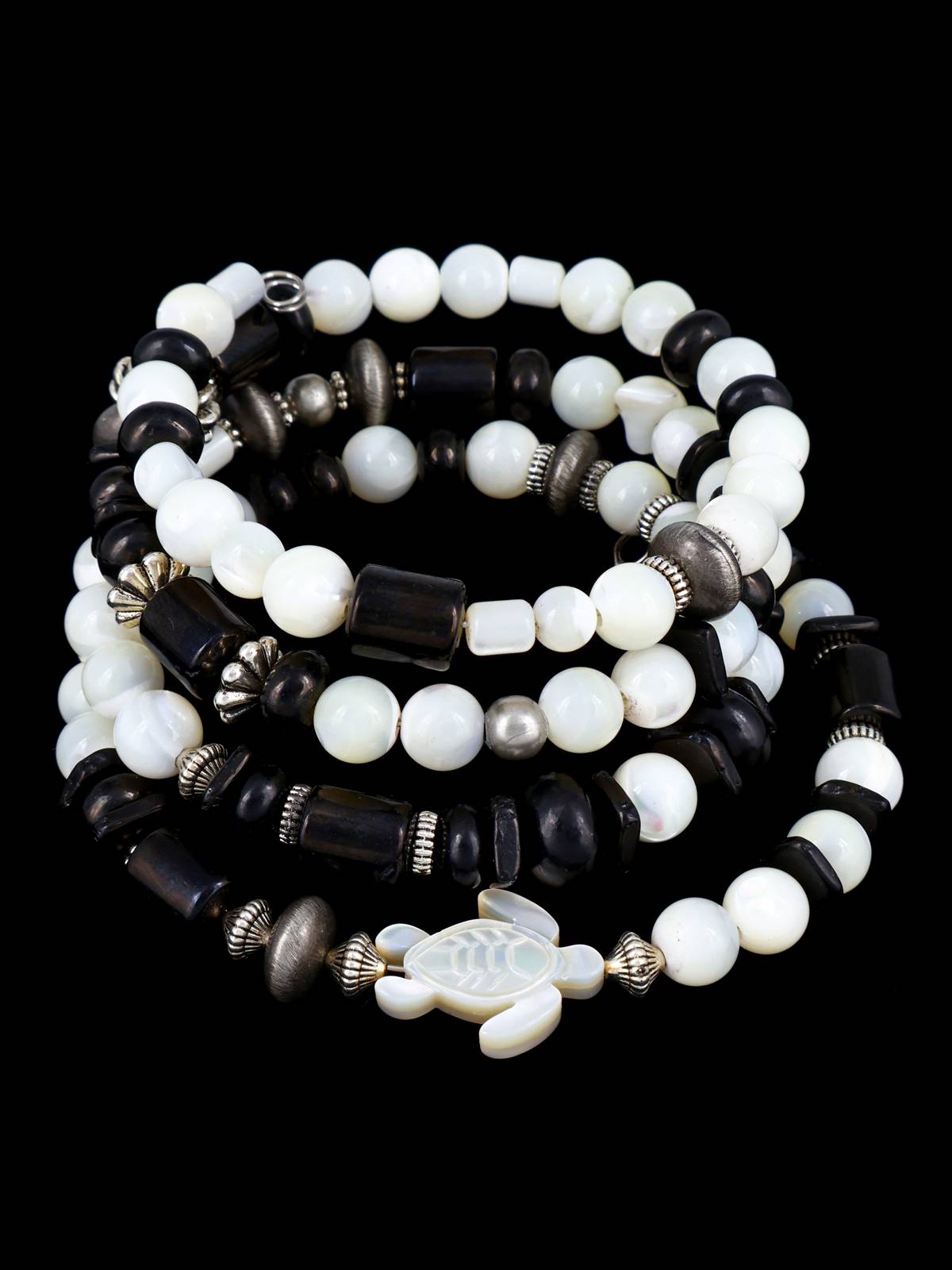 Native American Mother of Pearl Treasure Beaded Wrap Bracelet