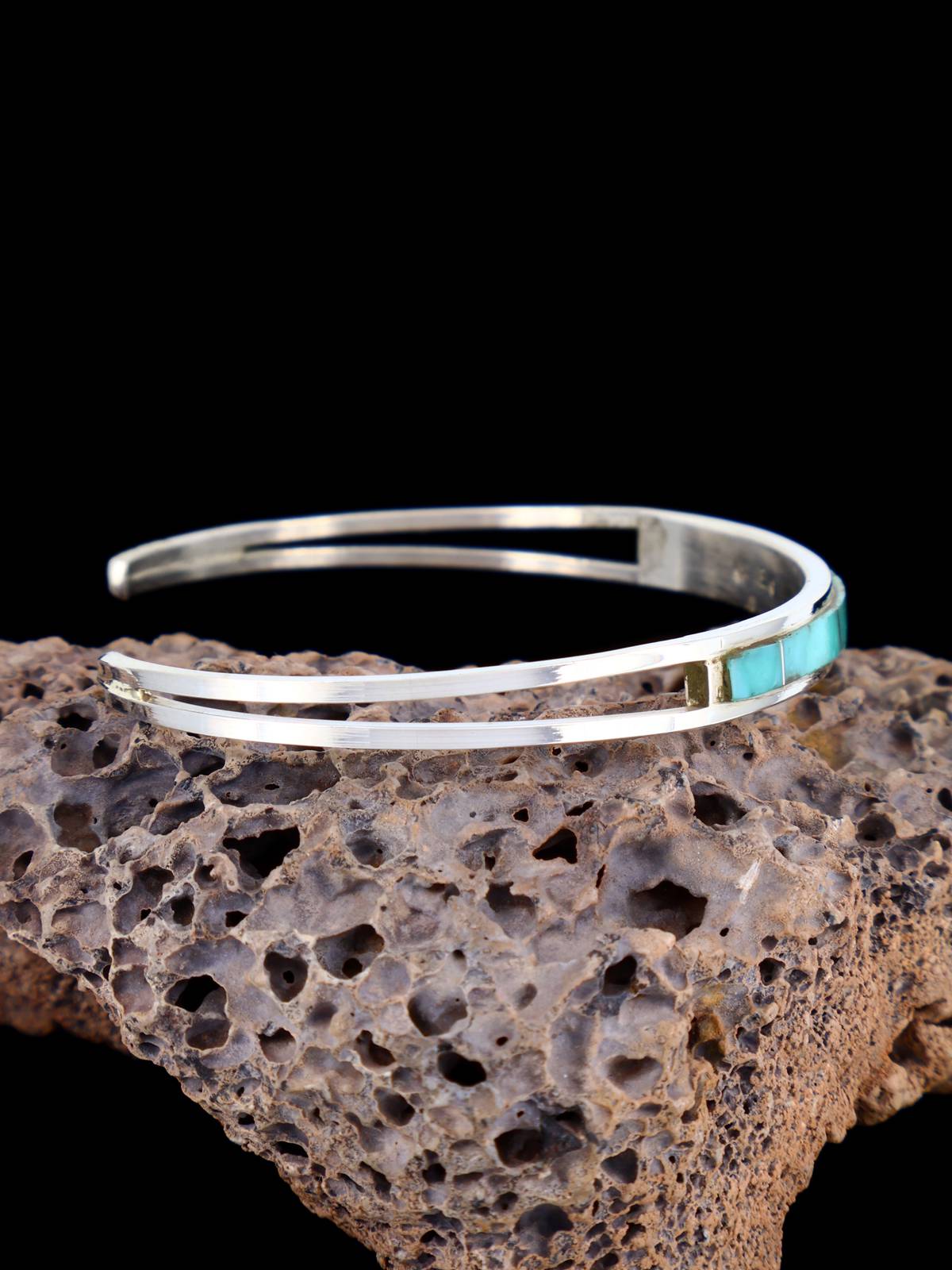 Native American Zuni Turquoise Inlay Bracelet