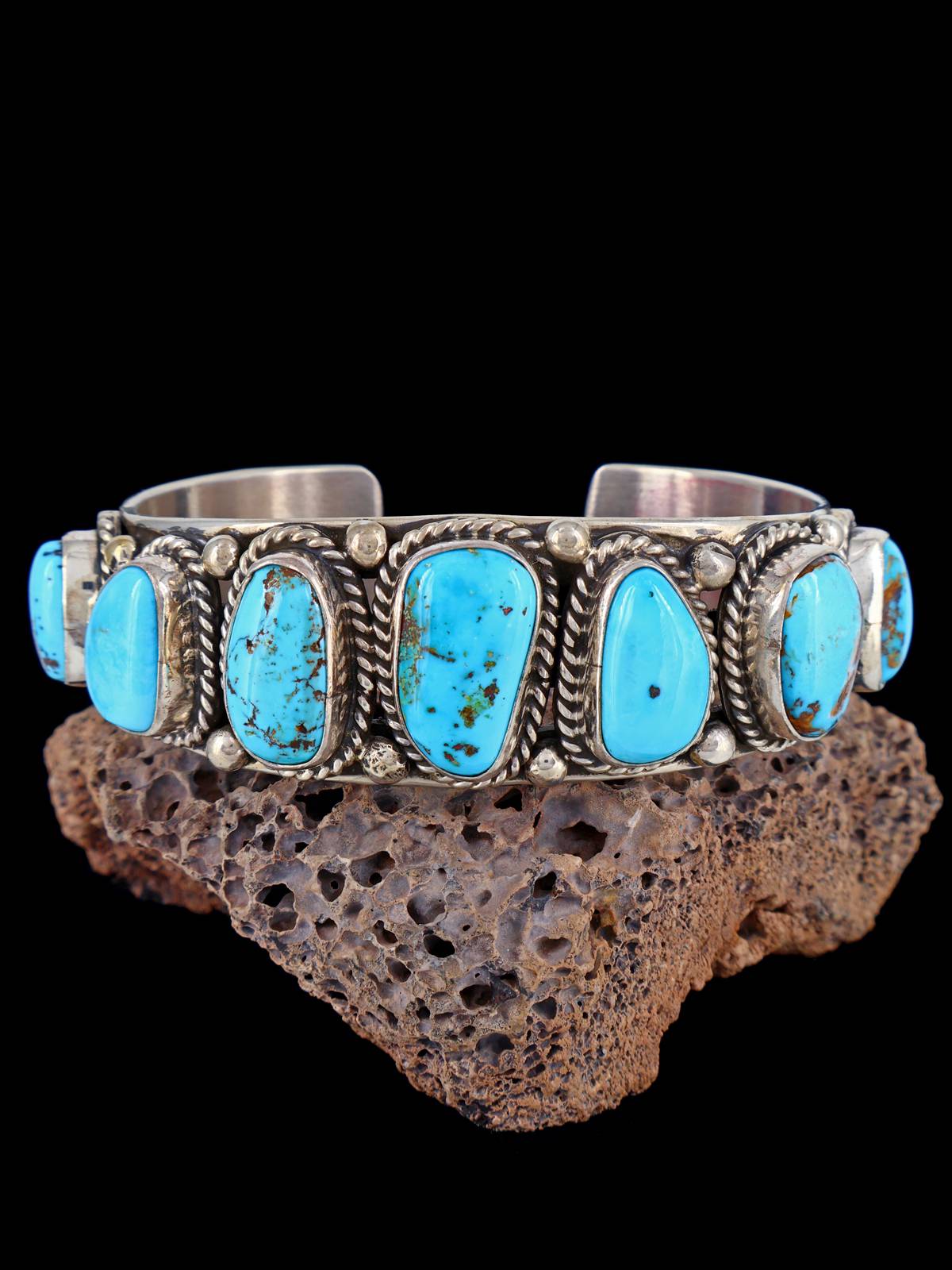 Native American Jewelry Kingman Turquoise Cuff Bracelet