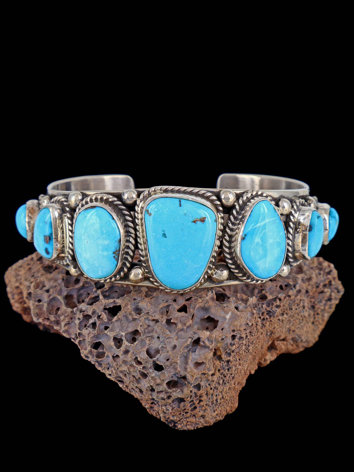 Native American Jewelry Kingman Turquoise Cuff Bracelet