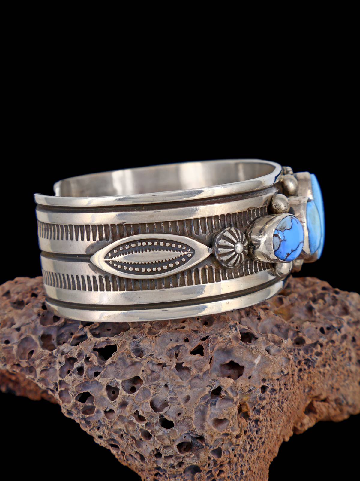Native American Jewelry Natural Golden Hill Turquoise Cuff Bracelet