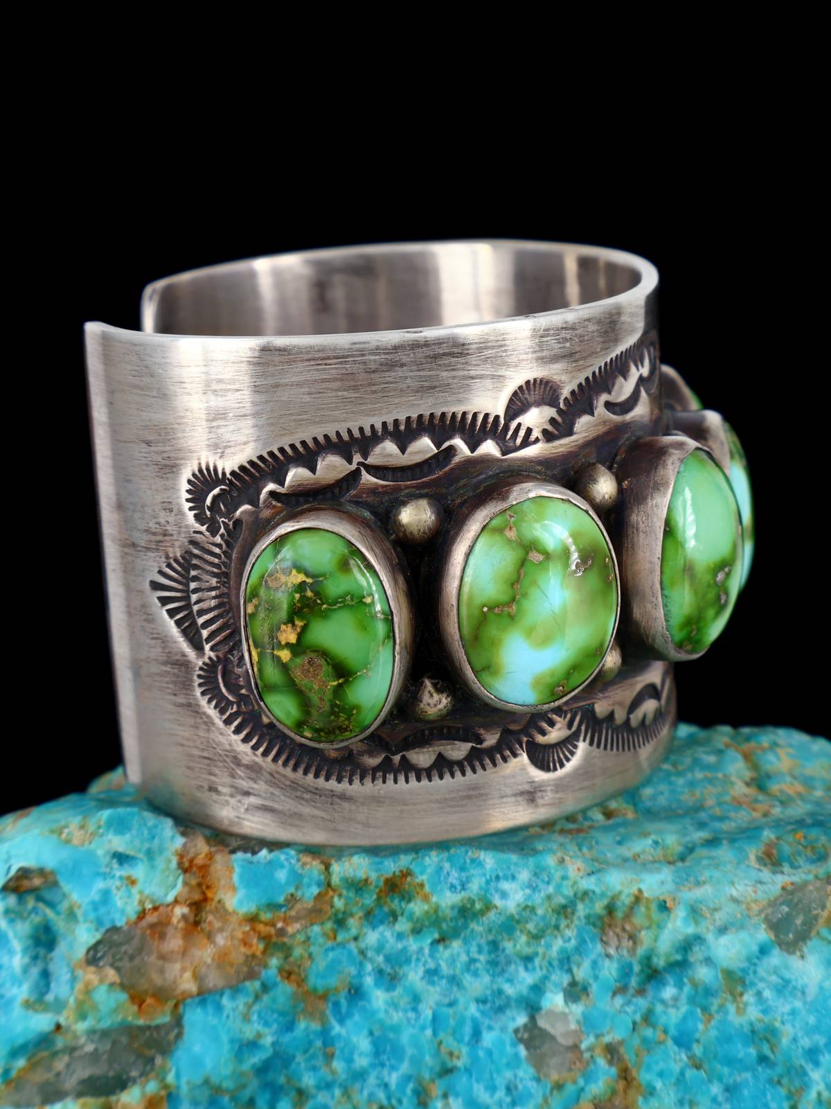 Native American Jewelry Sonoran Gold Turquoise Cuff Bracelet