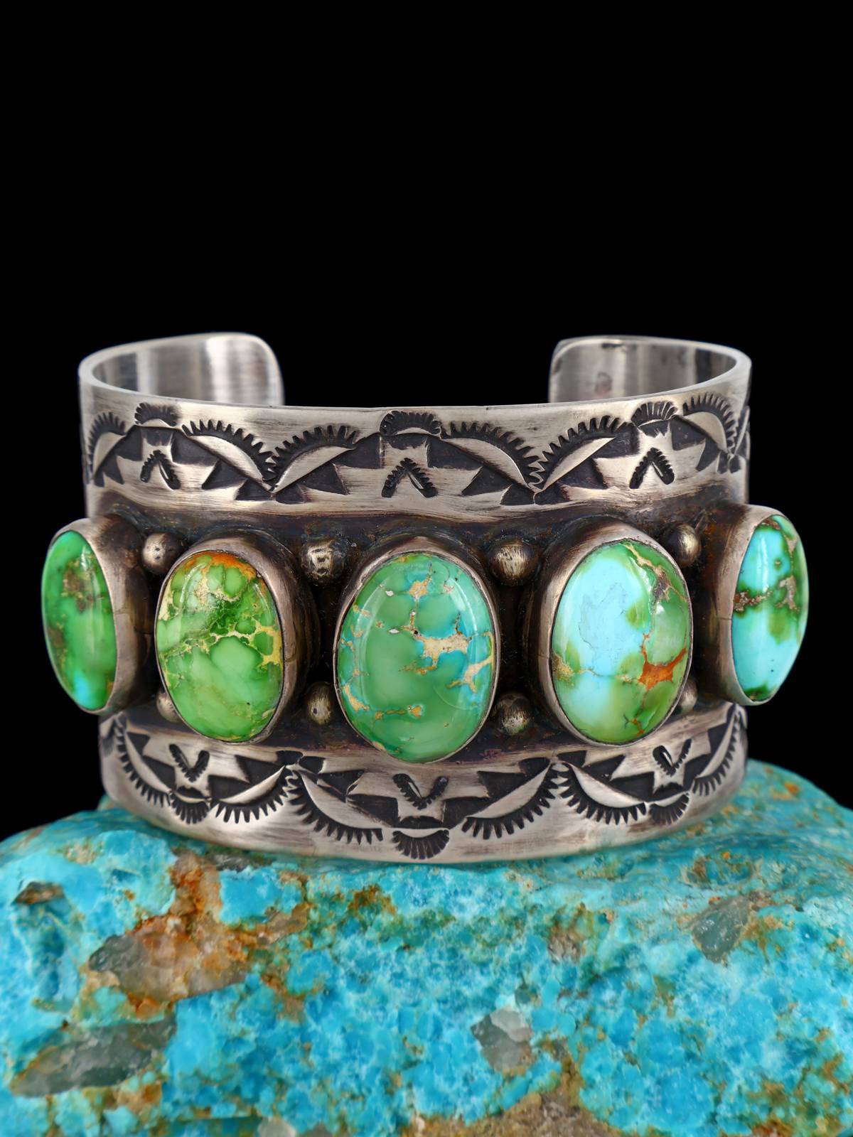 Native American Jewelry Sonoran Gold Turquoise Cuff Bracelet