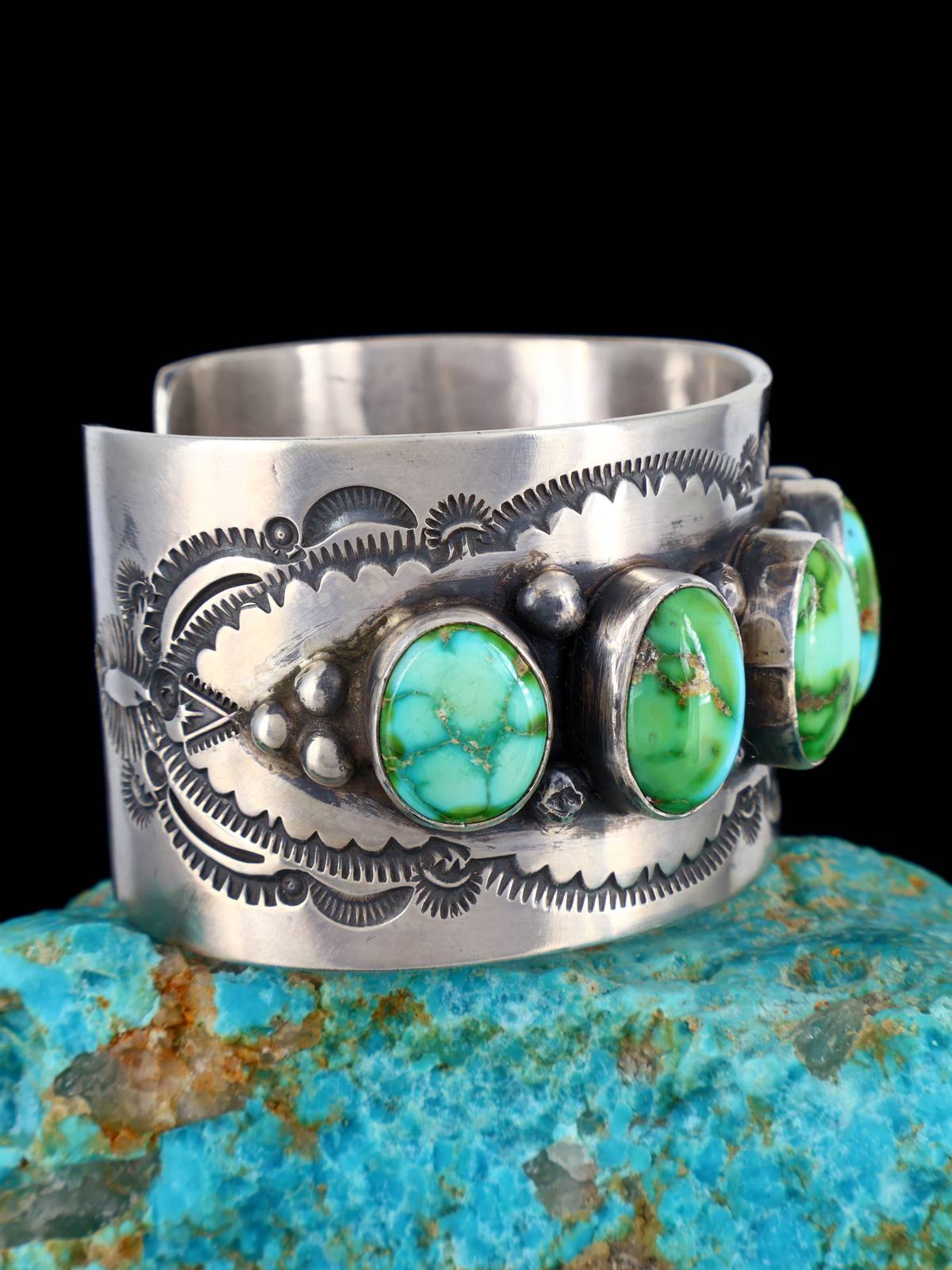 Native American Jewelry Sonoran Gold Turquoise Cuff Bracelet