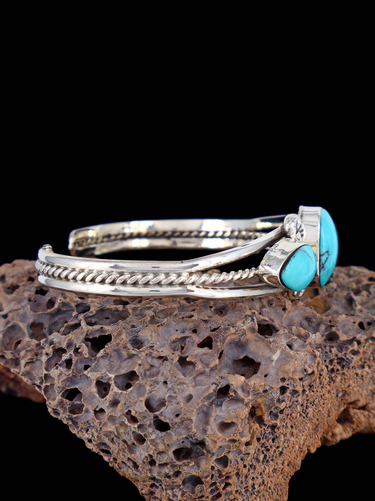 Native American Sterling Silver Turquoise Cuff Bracelet