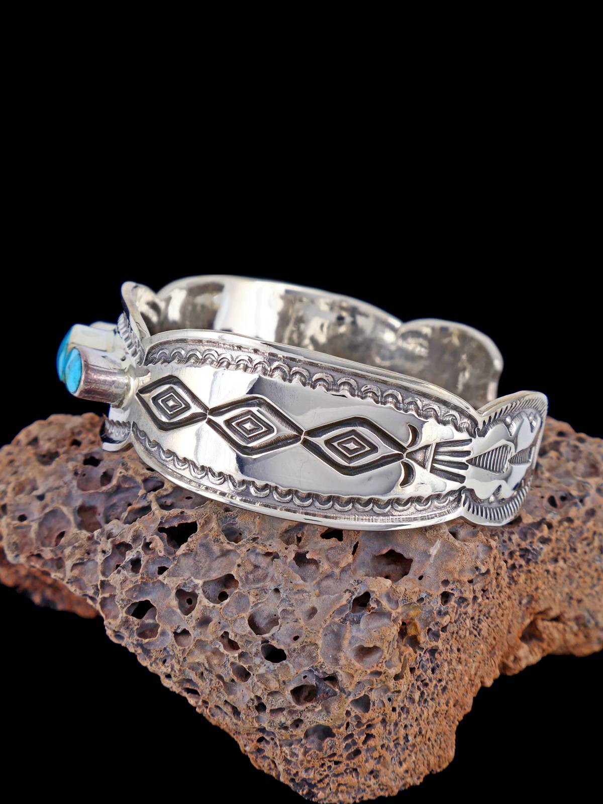 Native American Jewelry Sonoran Gold Turquoise Cuff Bracelet