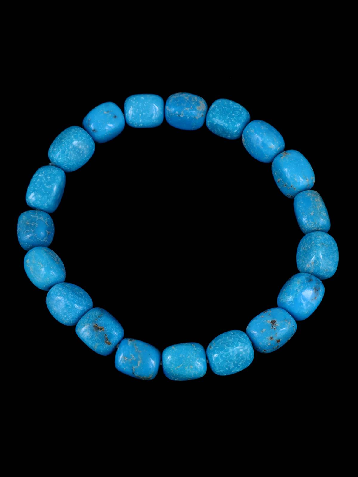 Navajo Turquoise Stretch Bracelet - PuebloDirect.com