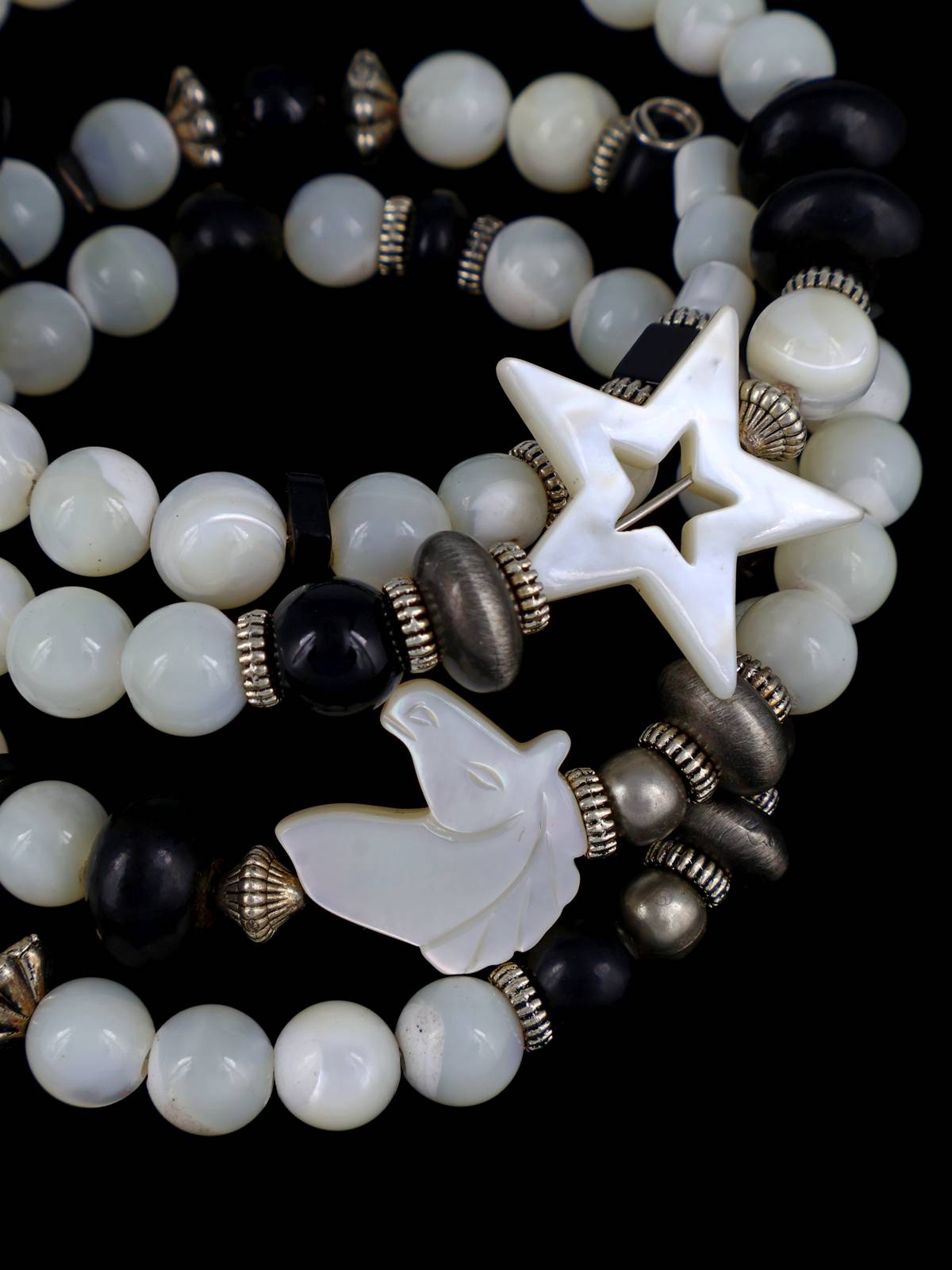 Native American Mother of Pearl Treasure Beaded Wrap Bracelet - PuebloDirect.com