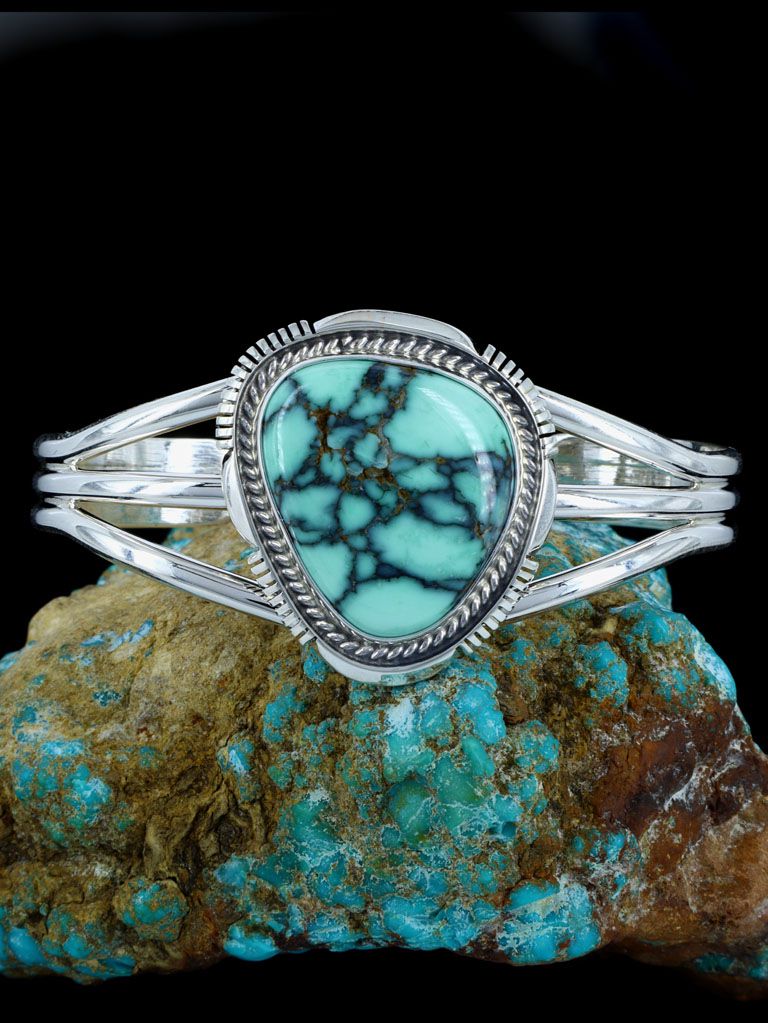 Native American Jewelry Natural Angel Wing Variscite Cuff Bracelet - PuebloDirect.com