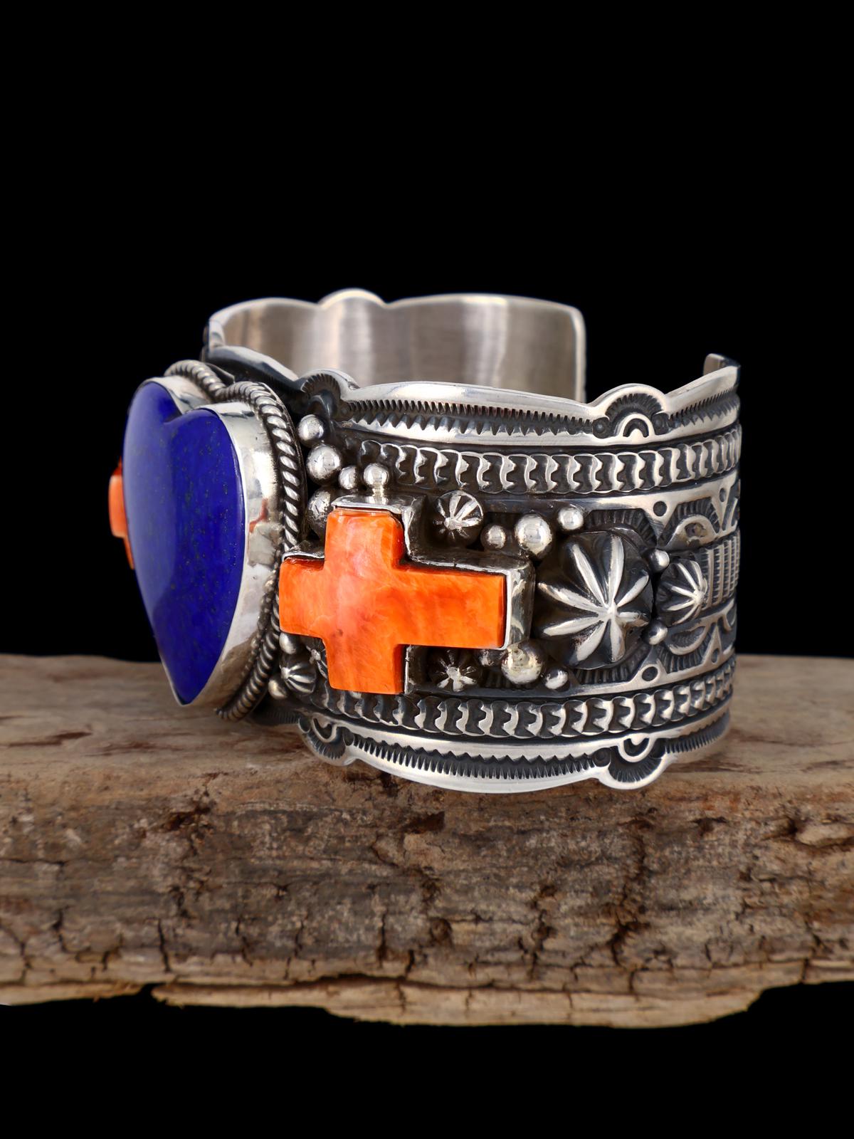 Pulsera de puño turquesa Royston natural de plata de ley nativa americana