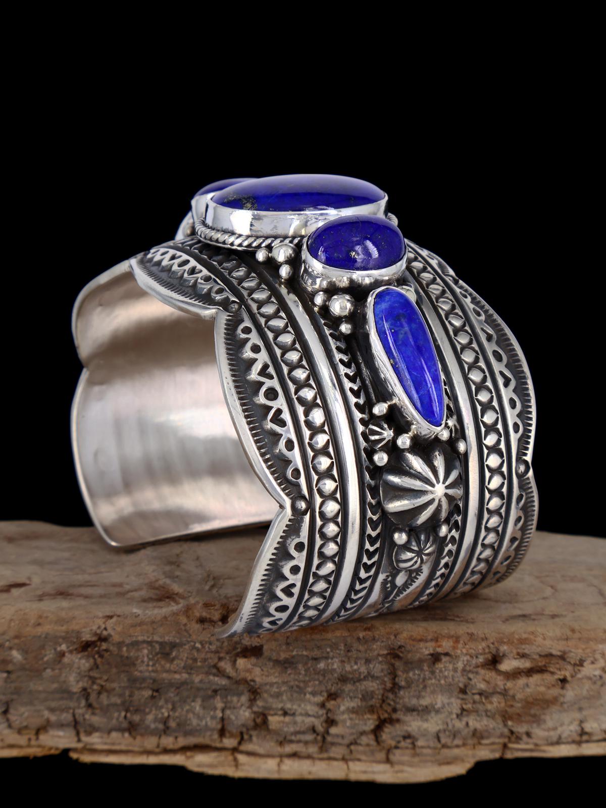 Navajo Jewelry Deep Blue Lapis Cuff Bracelet